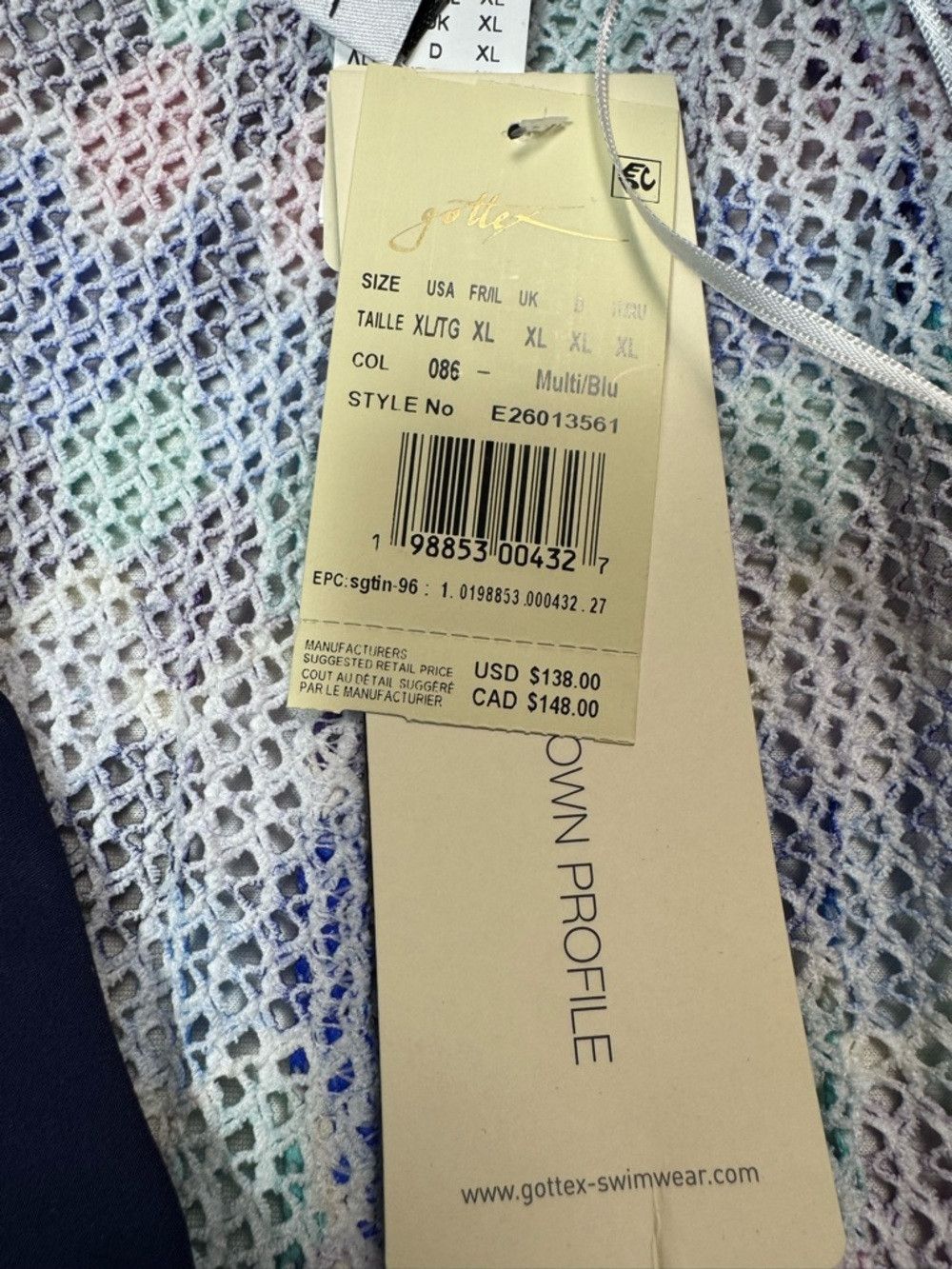 Other NWT New $138 Gottex Retro Riviera Netted Crochet Beach Pant Size 38" / US 16 / IT 52 - 5 Thumbnail
