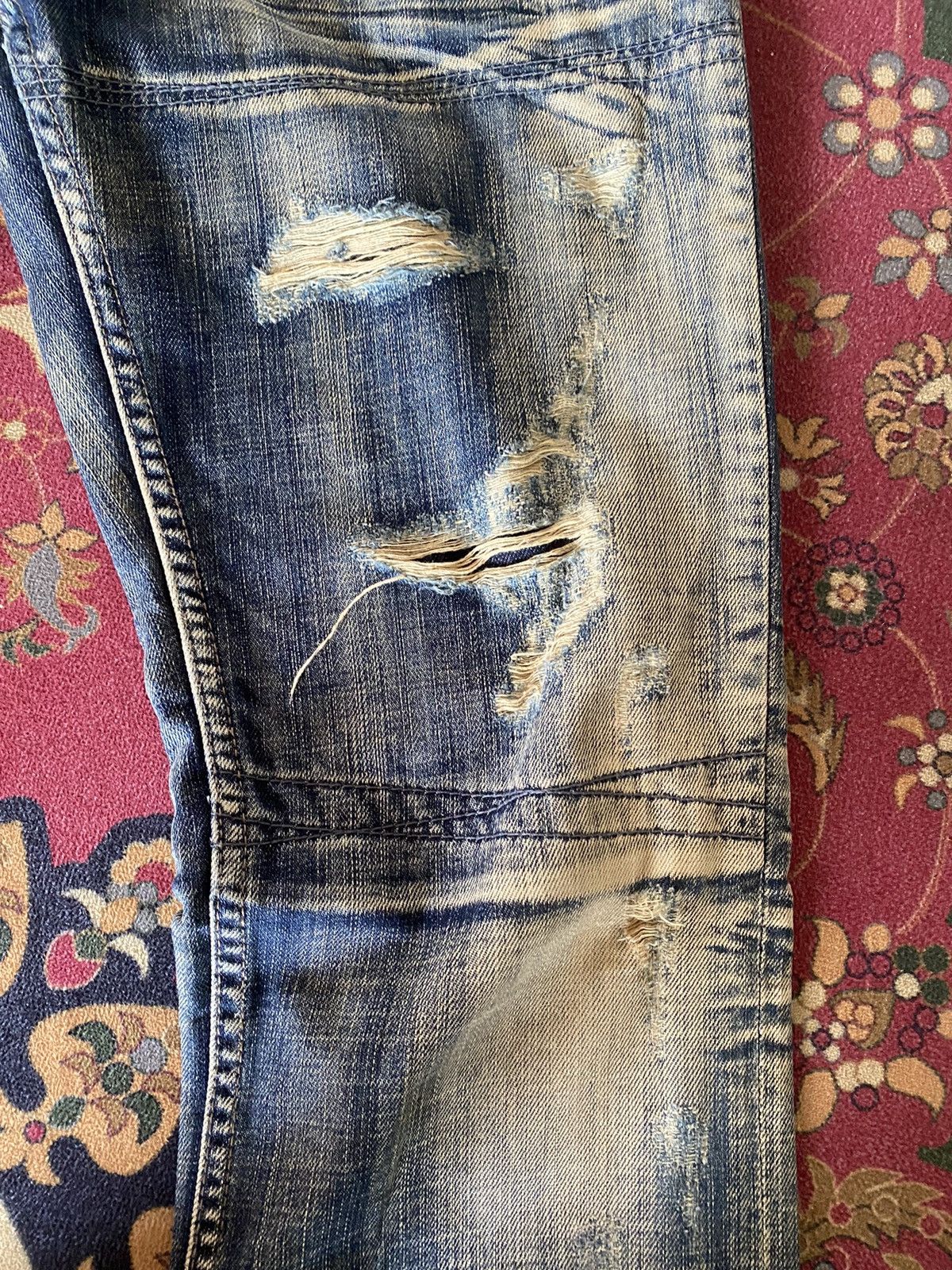 Japanese Brand 🔥RARE🔥Vintage EDGE RUPERT Slimfit Distressed Denim Size US 34 / EU 50 - 7 Thumbnail