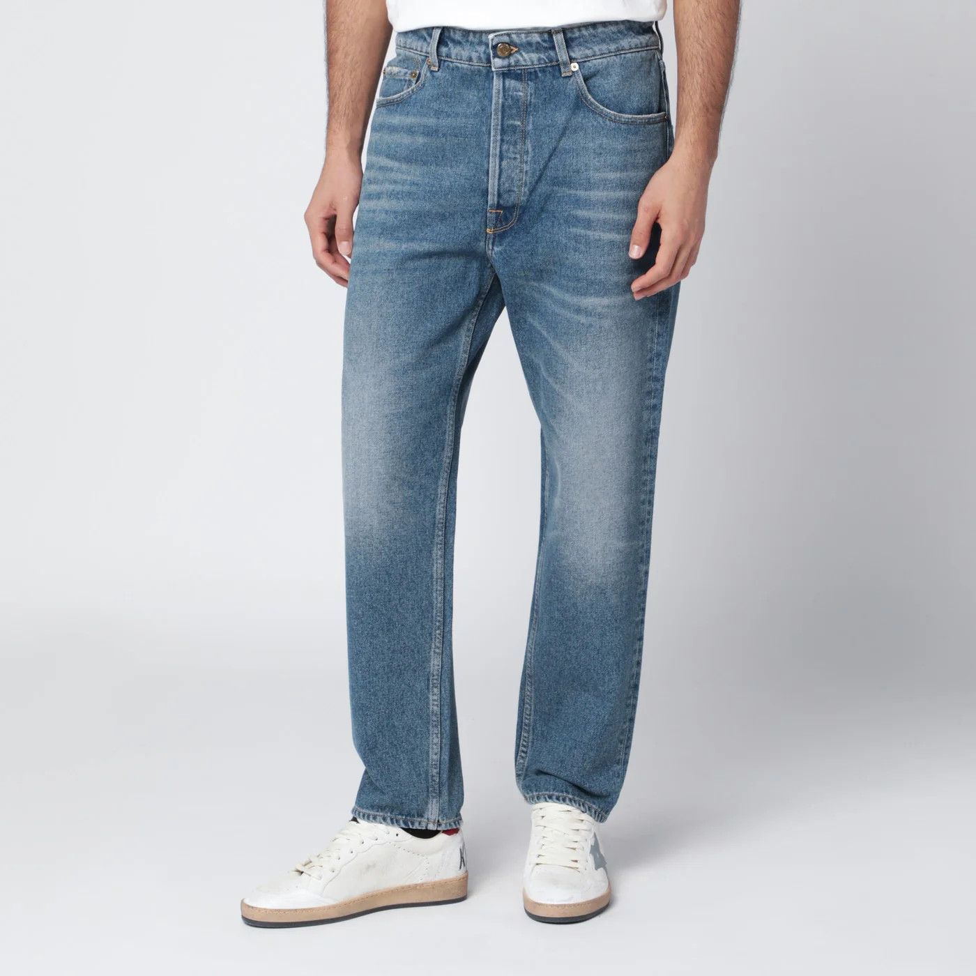 Golden Goose o1d2blof0426 Denim Jeans in Blue Size US 33 - 1 Thumbnail