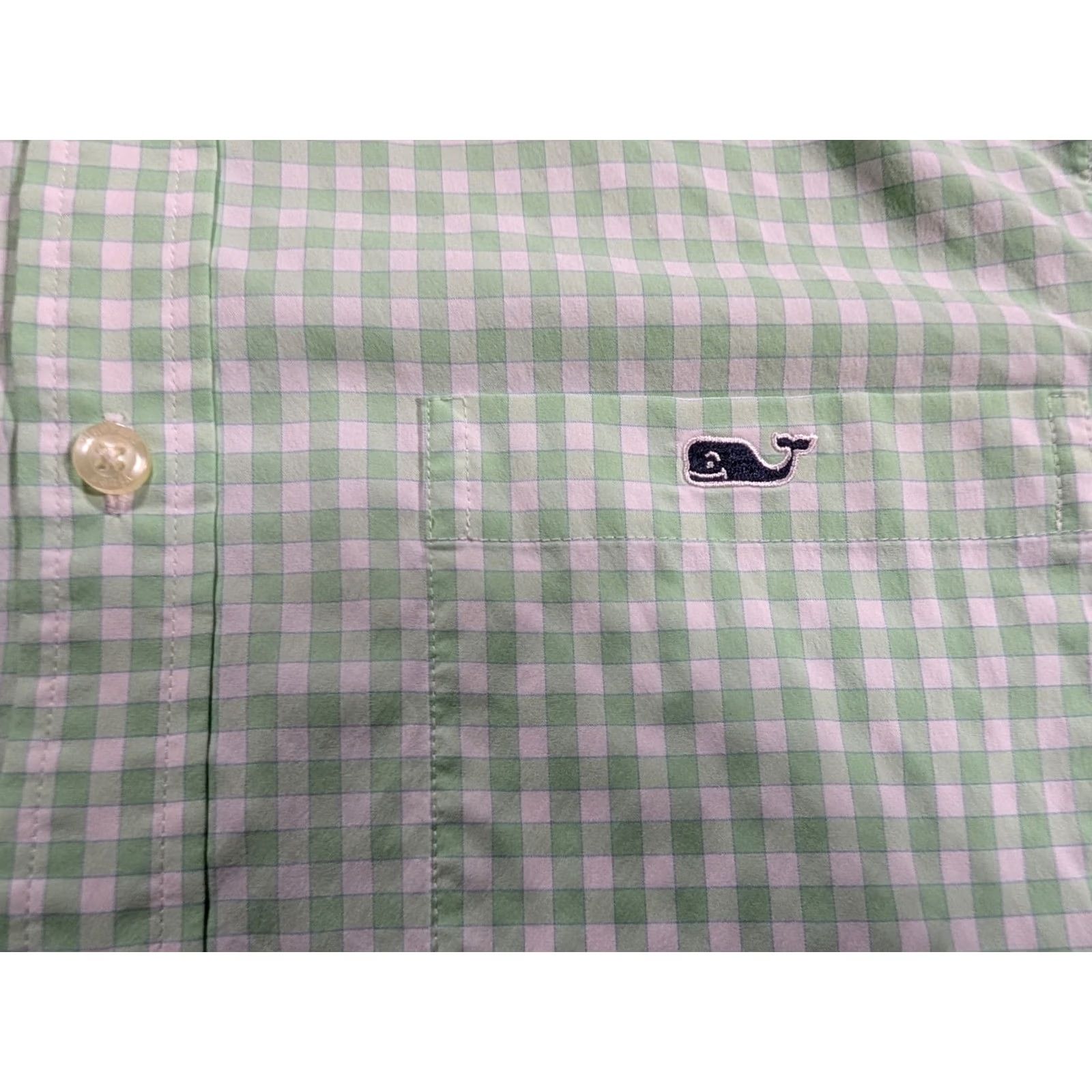 Vineyard Vines Vineyard Vines OTG Green And White Gingham Performance Button Down Men's Small Shirt Mens Small Green Plaid Button-Up Stretch Seasonal 90s? Size US S / EU 44-46 / 1 - 5 Thumbnail