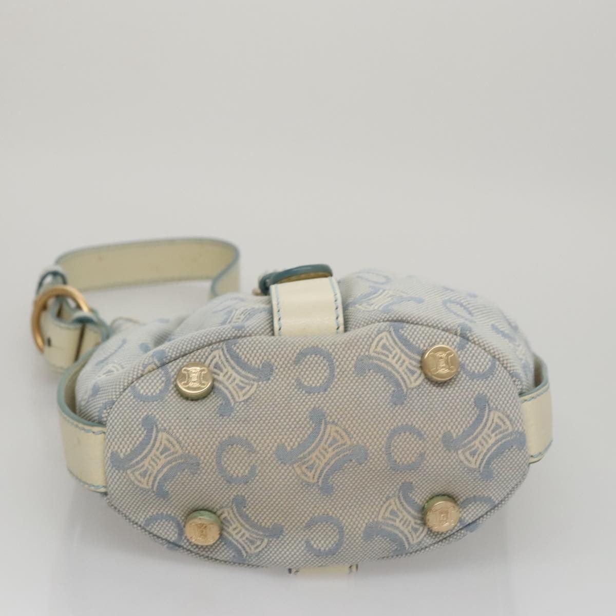 Celine CELINE C Macadam Canvas Shoulder Bag Light Blue Size ONE SIZE - 5 Thumbnail