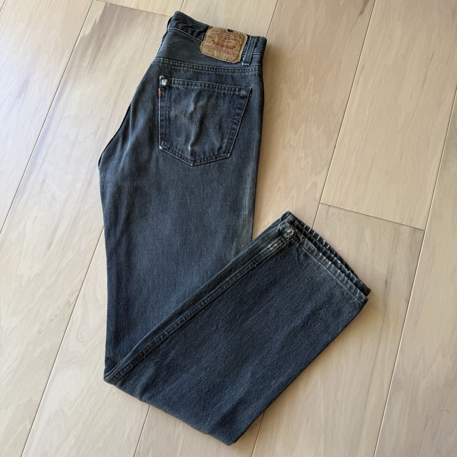 Levi's Vintage Levis 501 Jeans 32 Black 80s Dark Wash Made USA Size US 32 / EU 48 - 12 Thumbnail