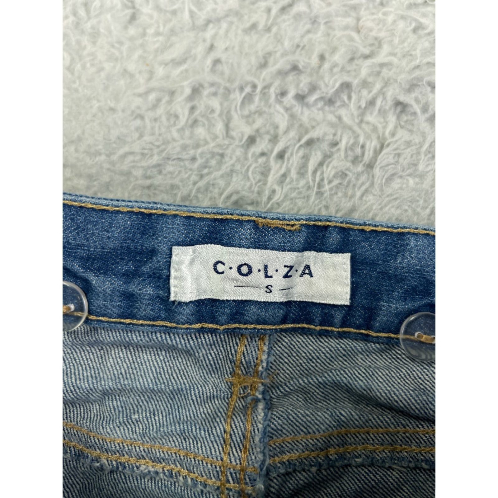 Vintage Colza Pants Womens Small 100% Cotton Mid Rise Medium Wash Zip Fly 26x26 Size 28" / US 6 / IT 42 - 6 Thumbnail