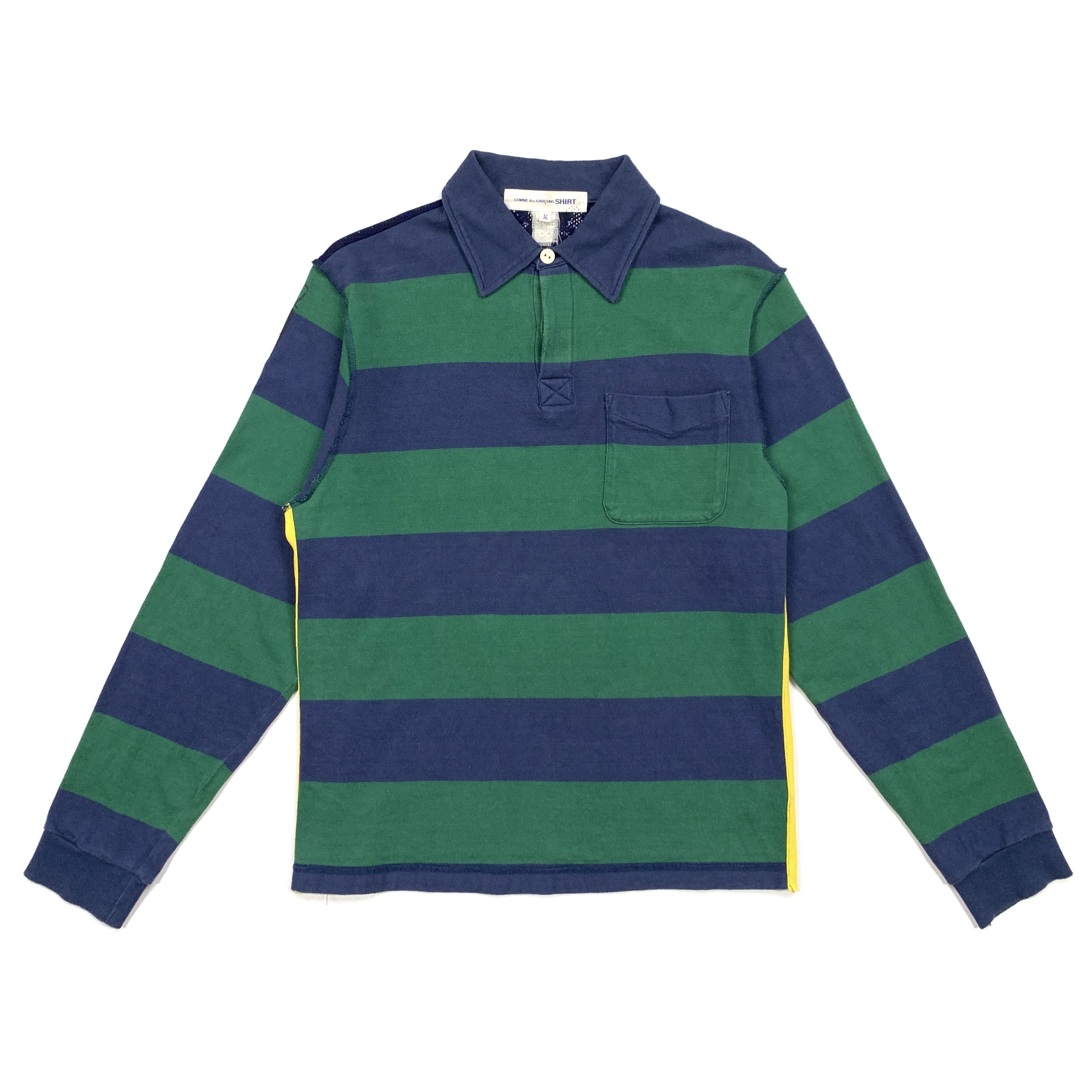 Comme des Garcons 00s Hybrid Rugby Polo Shirt / Mesh Jersey Size US M / EU 48-50 / 2 - 3 Thumbnail