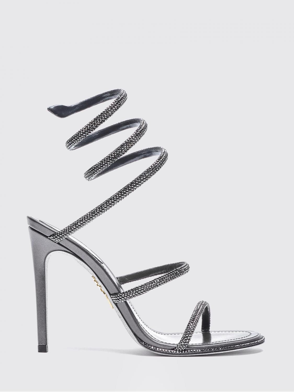 Rene Caovilla Rene Caovilla Heeled Sandal Woman Grey Size US 7.5 / IT 37.5 - 1 Thumbnail