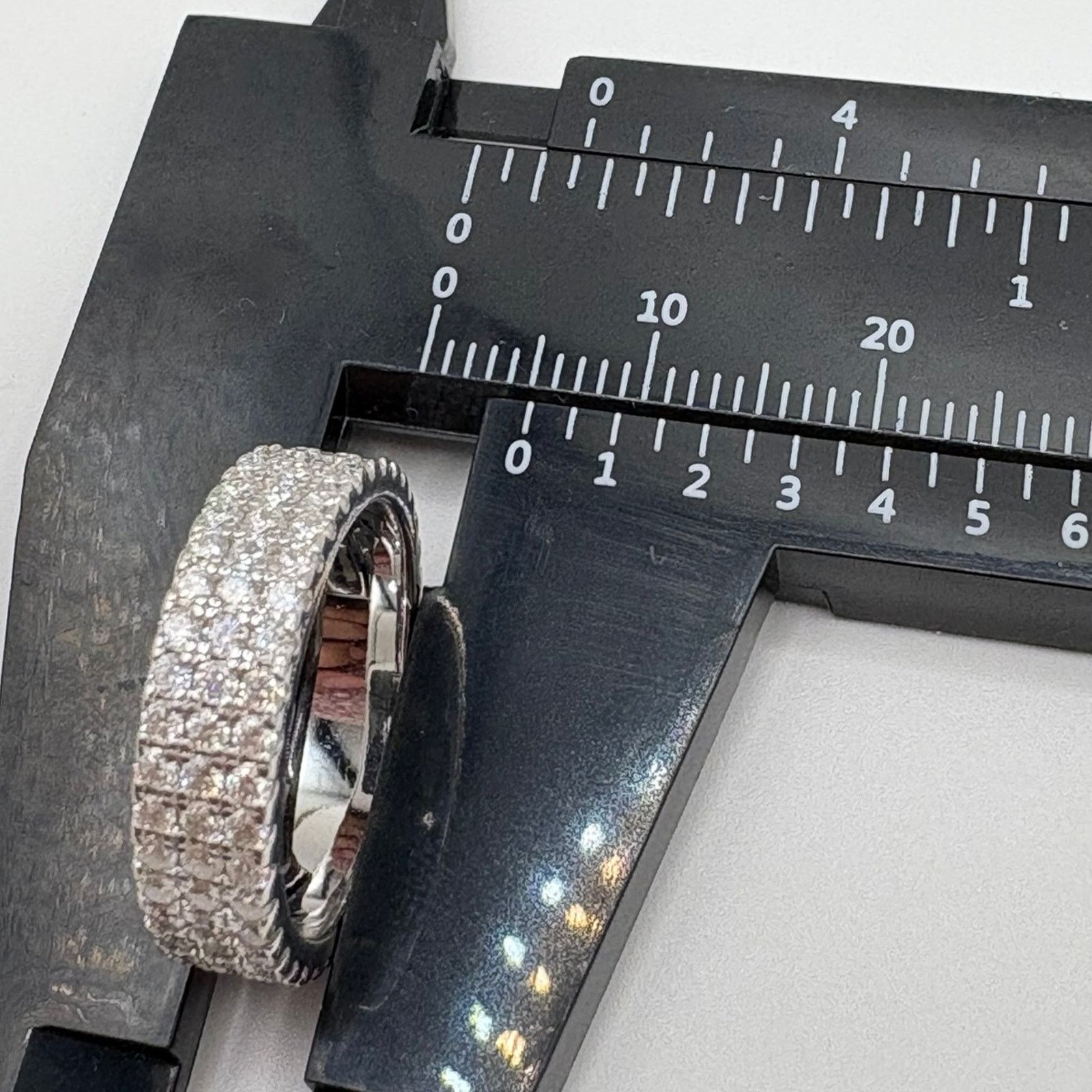 Other Moissanite 3-Row Band 1.725ct, S925 Silver, Size 6.5 Size ONE SIZE - 6 Thumbnail