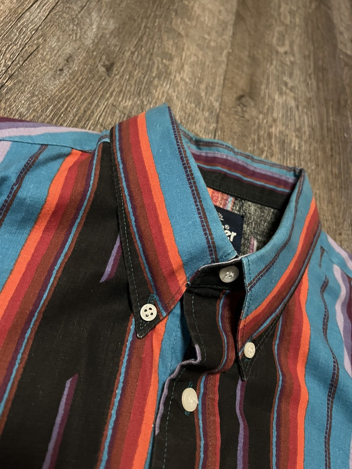 Vintage × Wrangler Vintage Wrangler Brushpopper Western Red Teal Black Shirt Size US L / EU 52-54 / 3 - 2 Thumbnail