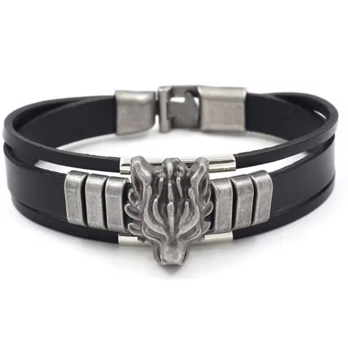 Designer Brace wolf pendant culse wristland Size ONE SIZE - 1 Thumbnail