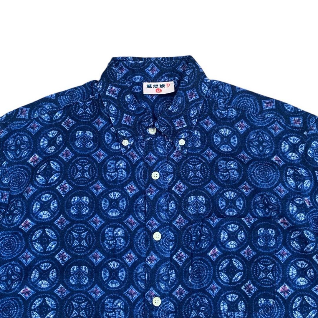 Designer × Japanese Brand Japanese Brand Indigo Dyed Shibori Shirt Size US M / EU 48-50 / 2 - 2 Thumbnail