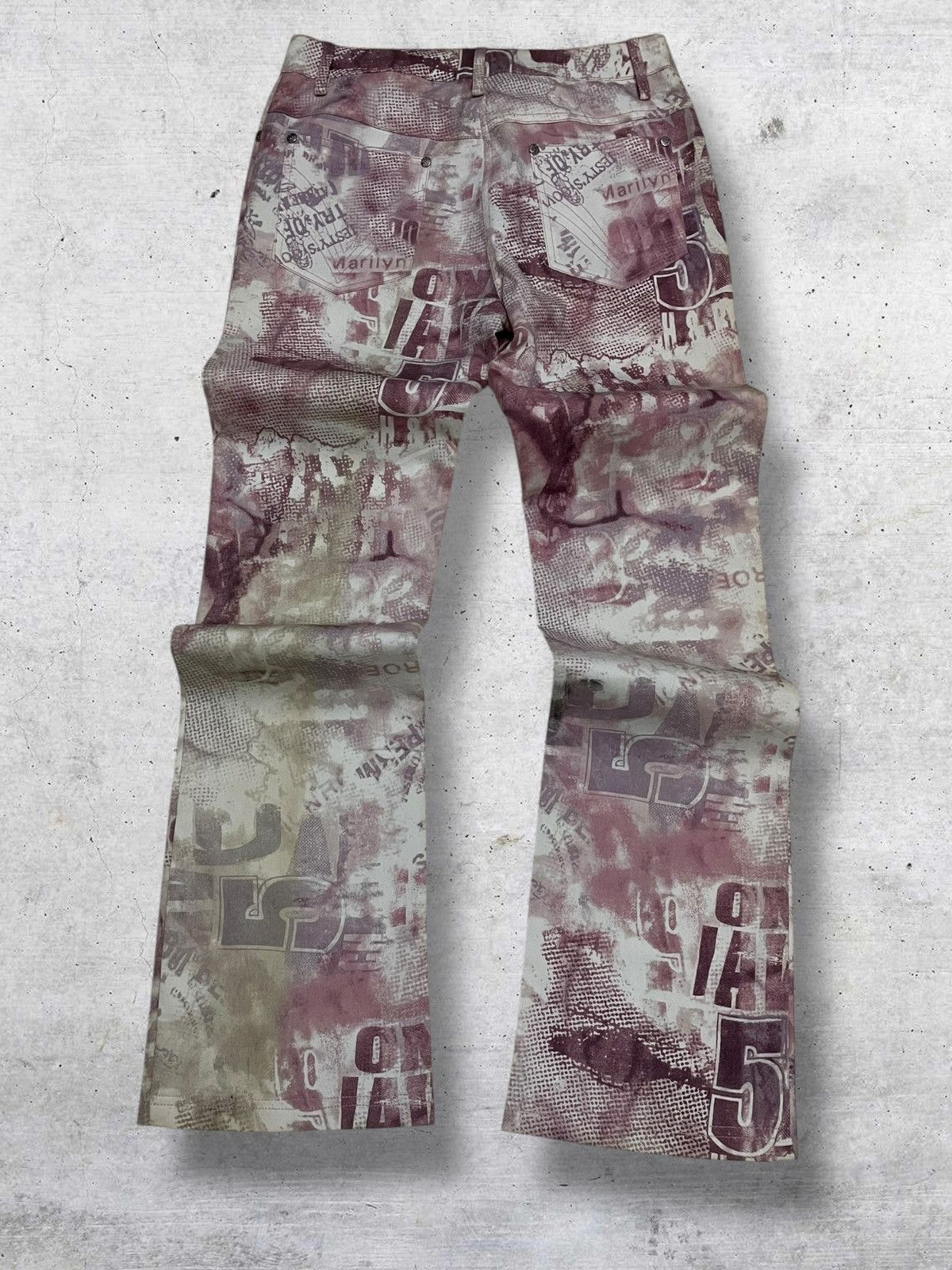 Japanese Brand VINTAGE GHOLE OG ITALY DESIGNER 90 MARILYN MONROE PRINT PANT Size US 26 / EU 42 - 8 Thumbnail