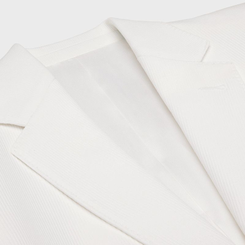Celine o1w1db10526 2V3845 Short Jacket in White Size XXS / US 00 / IT 34 - 3 Thumbnail