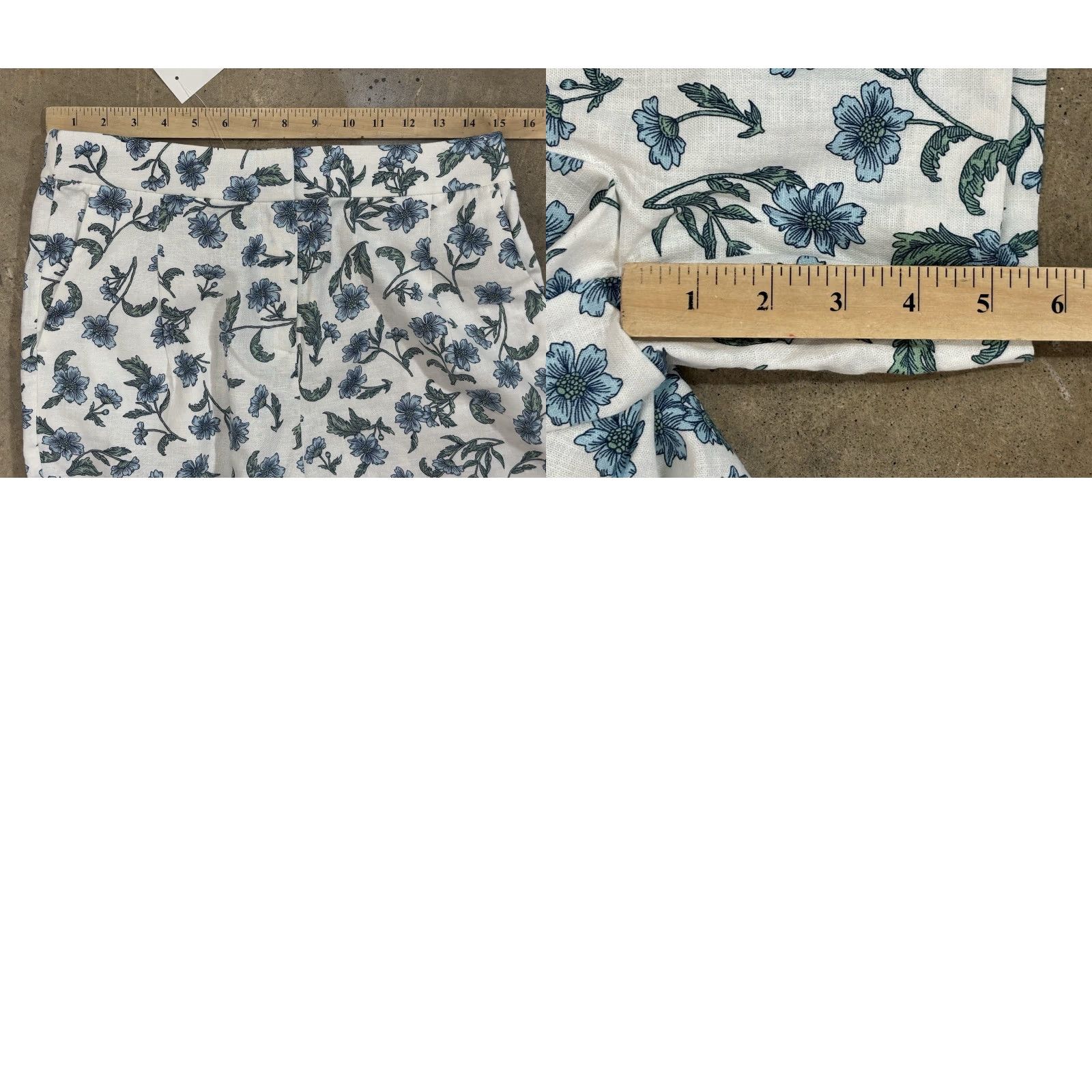 J.Crew J. Crew Linen Blend Floral Shorts Womens 8 White Pleated Vintage No 5 in Inseam Regular Mom Preppy Classic Shirt? Size 30" / US 8 / IT 44 - 8 Thumbnail
