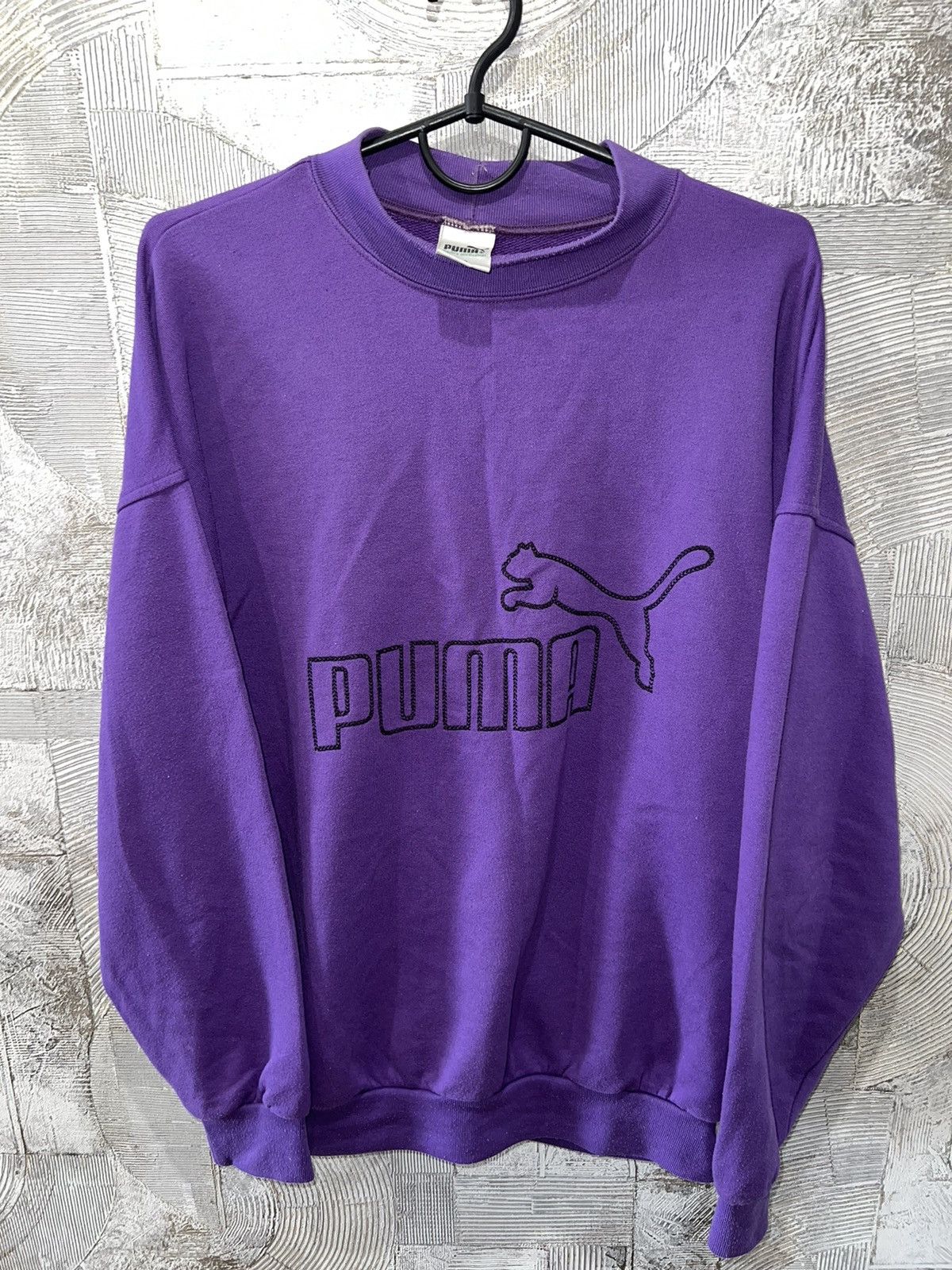 Puma × Vintage Rare Puma vintage purple sweatshirt oversize 8 big logo Size US L / EU 52-54 / 3 - 1 Thumbnail