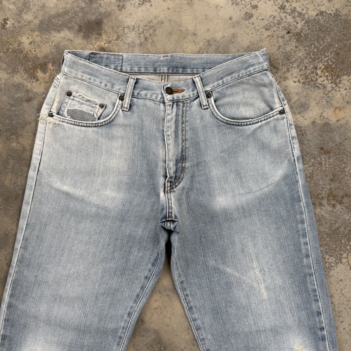 Edwin VINTAGE EDWIN FADED RIPPED JEANS DENIM PANTS Size US 31 - 2 Thumbnail