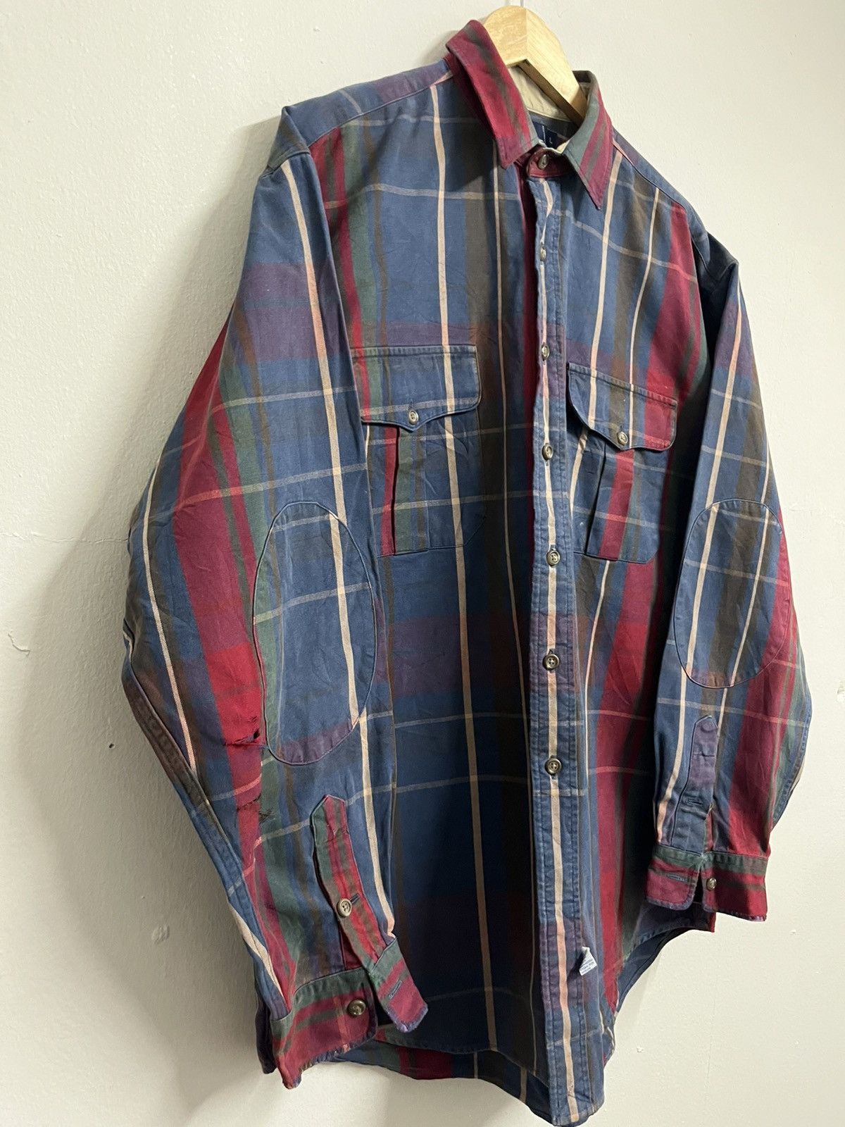 Polo Ralph Lauren VINTAGE 90s🔥 POLO RL OUTDOOR DISTRESSED plaid canvas Size US L / EU 52-54 / 3 - 2 Thumbnail