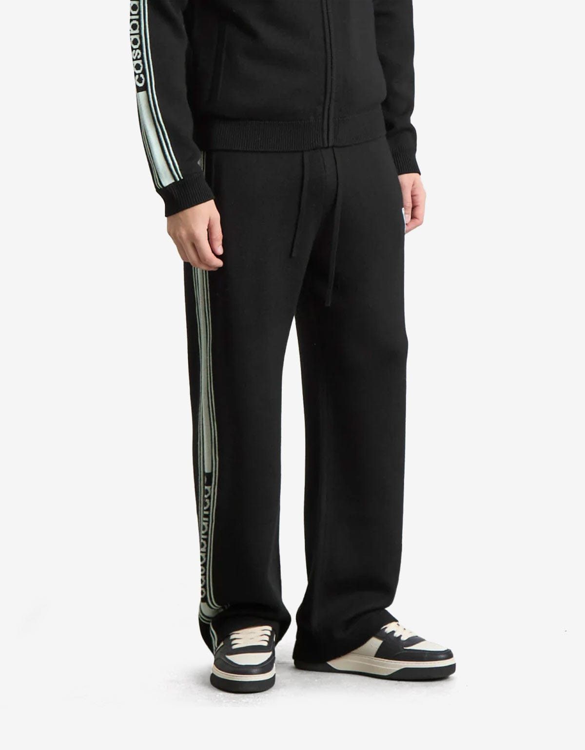 Casablanca Casablanca Black Merino Wool Track Pants Size US 34 / EU 50 - 4 Thumbnail