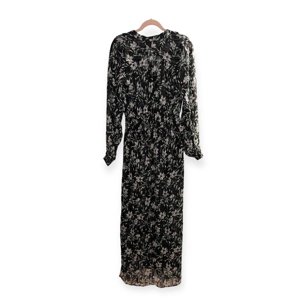 Rag & Bone Rag & Bone Calista Metallic Floral-Print Chiffon Maxi Dress Size M / US 6-8 / IT 42-44 - 5 Thumbnail
