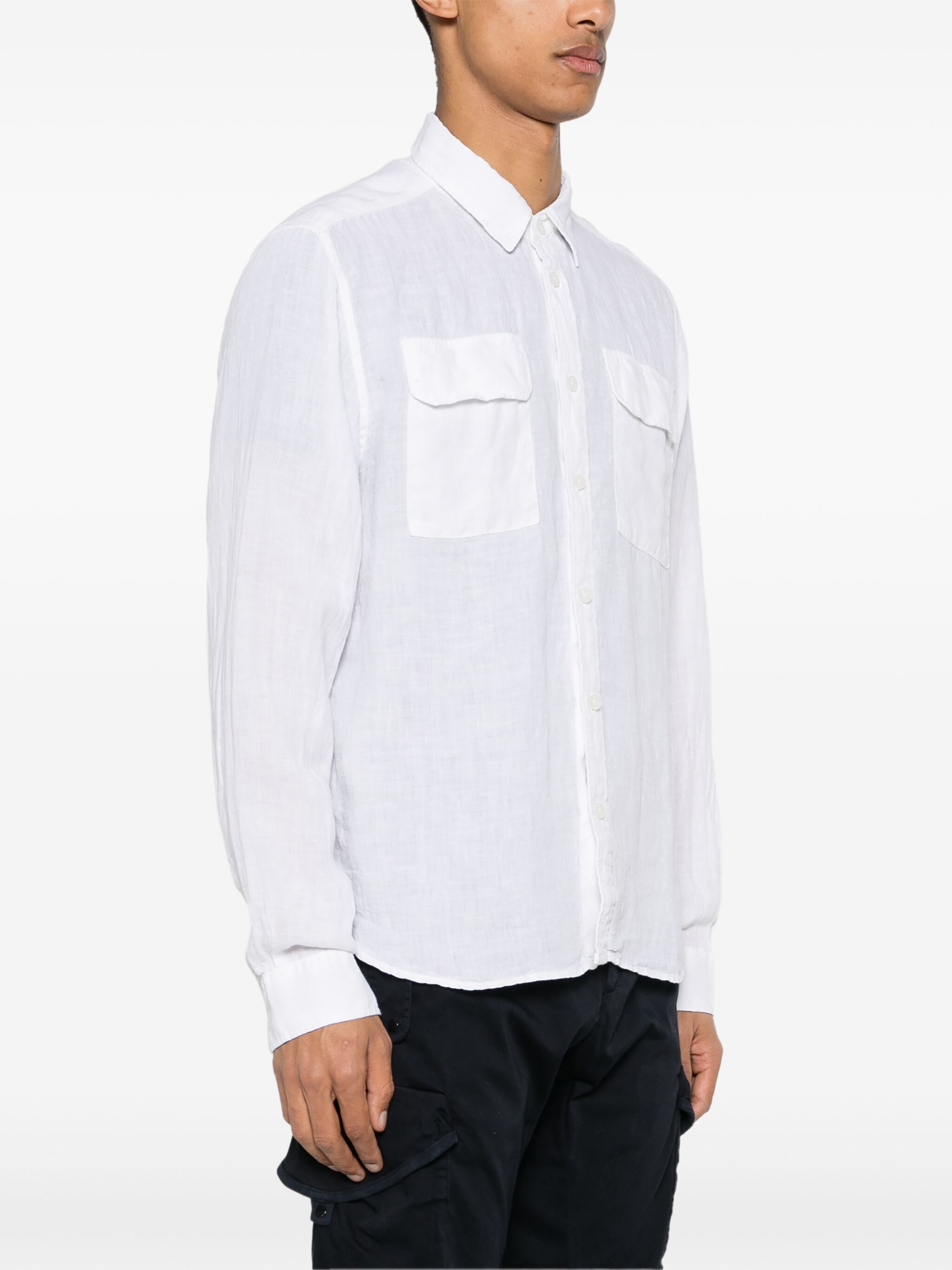 C.P. Company o1y1224 Solid Color Shirt in White Size US M / EU 48-50 / 2 - 3 Thumbnail