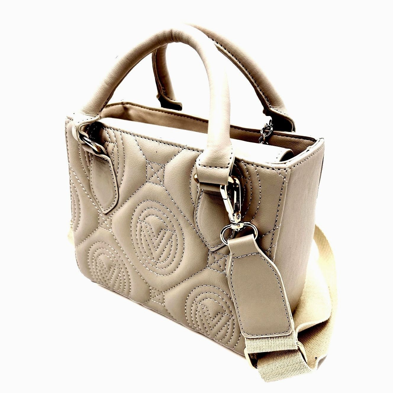 Other Valentino Orlandi Large Quilted Logo Tote Bag Crosbody Beige Size ONE SIZE - 5 Thumbnail