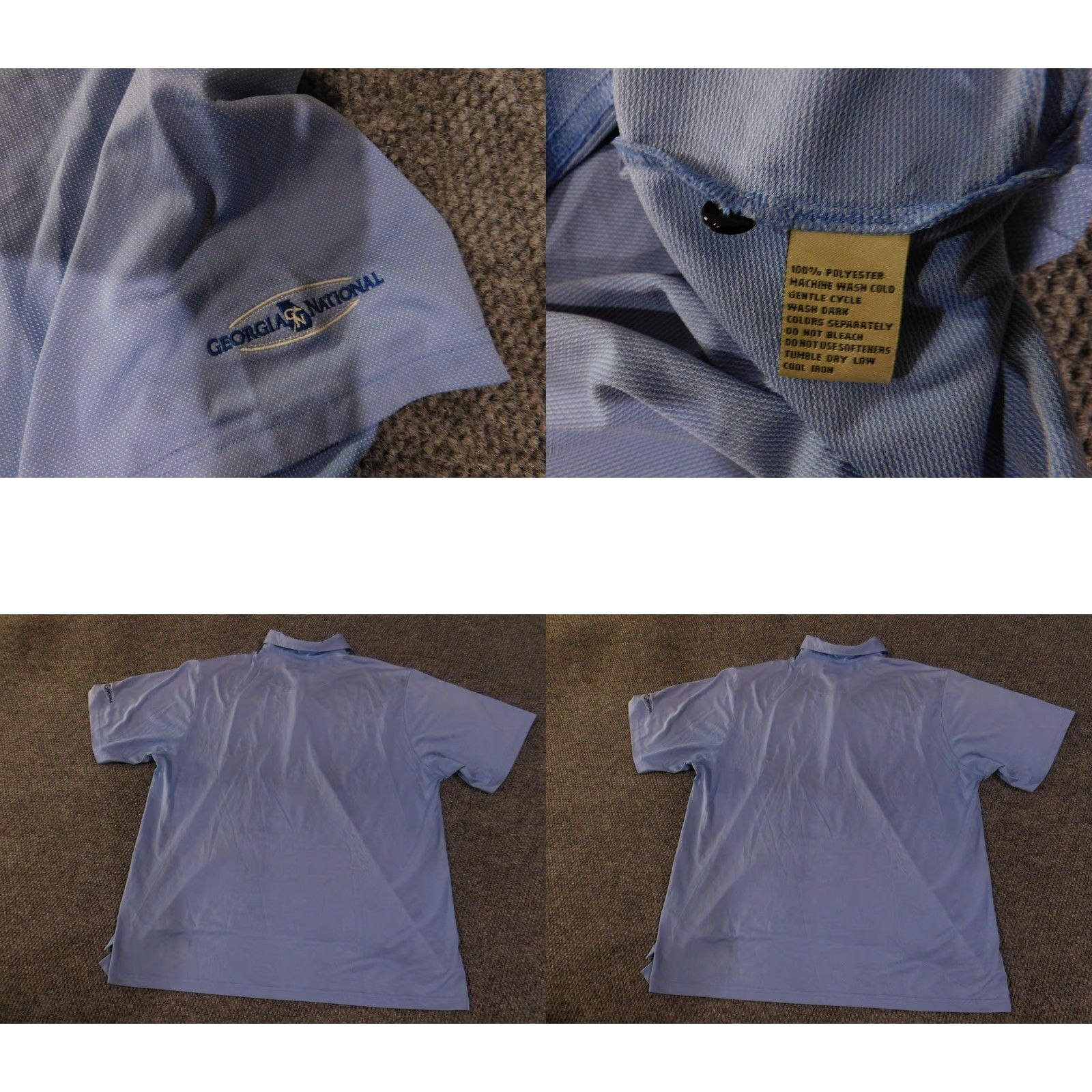 Vintage Donald Ross Polo Shirt Mens XL Light Blue Performance Golf Georgian National Polo Shirt Mens XL Light Blue Golf Shirt Size US XL / EU 56 / 4 - 8 Thumbnail