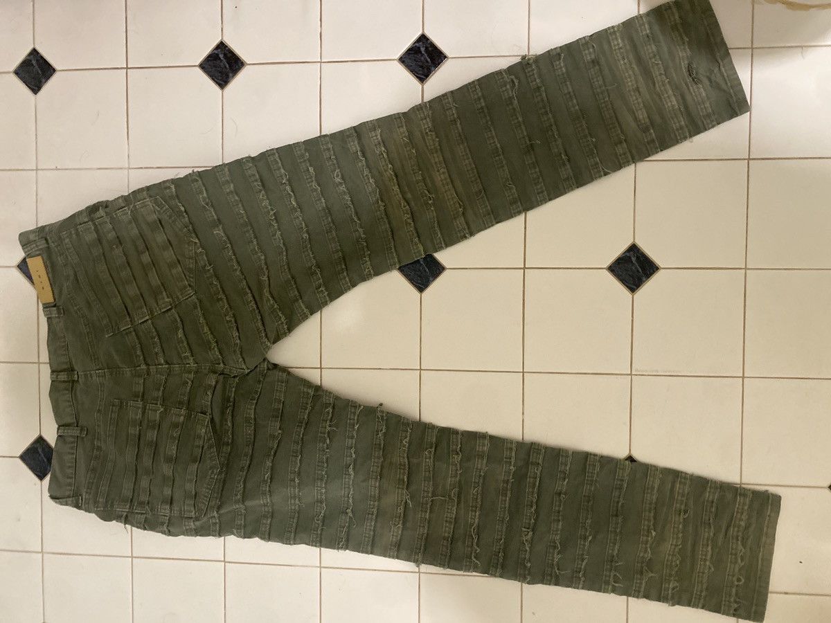 MNML × Vintage MNML Olive Frayed Designer Pants Size US 36 / EU 52 - 4 Thumbnail