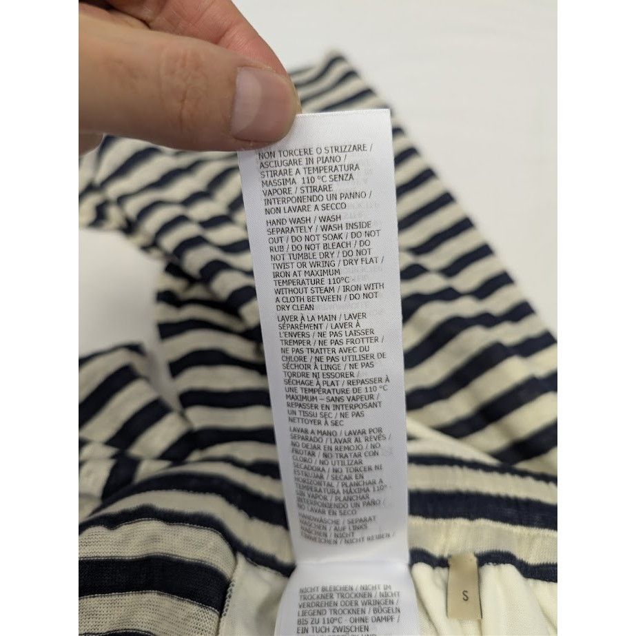 Gucci o1rshd1 Striped Linen Jersey Basket Pant in Navy/Milk Size US 30 / EU 46 - 16 Thumbnail