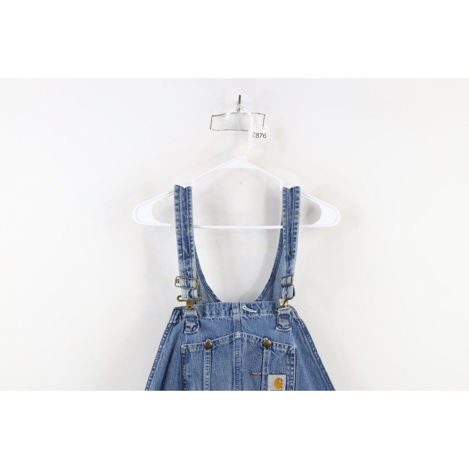 Carhartt × Vintage Vintage Y2K Carhartt Distressed Spell Out Denim Overalls Size US 42 / EU 58 - 2 Thumbnail