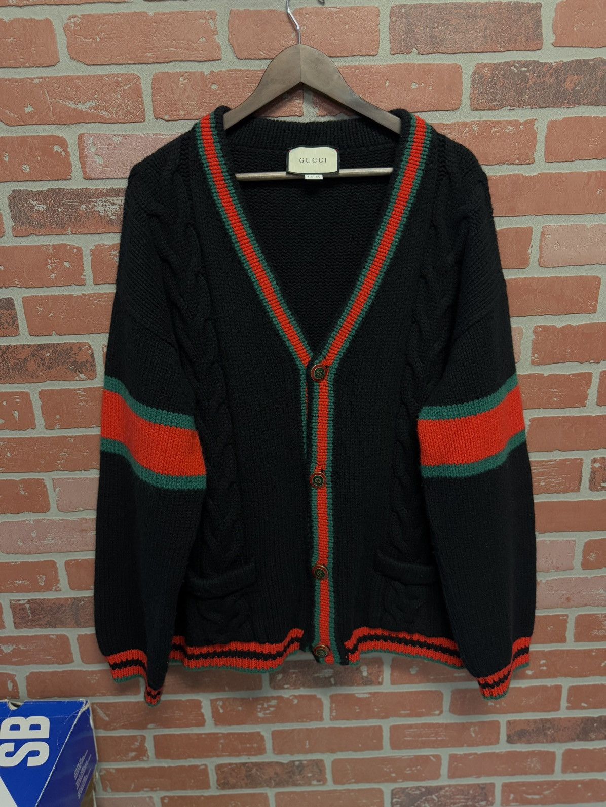 Gucci Gucci Cable Knit Cardigan Size (XXXL) Flawless 🧼 Size US XXL / EU 58 / 5 - 1 Thumbnail
