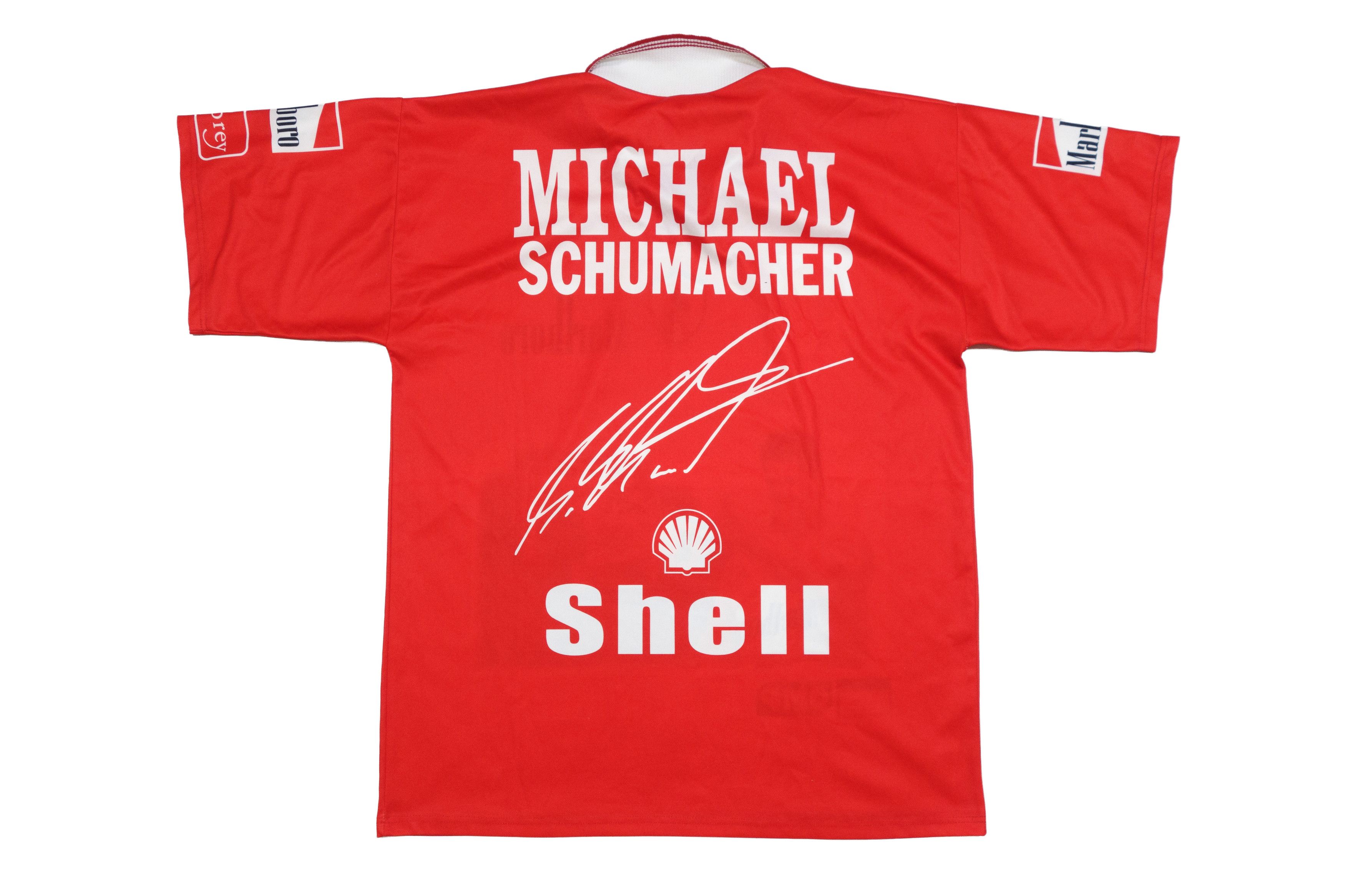 Ferrari 90S Michael Schumacher Big Logo Jersey Vintage Size US XL / EU 56 / 4 - 2 Thumbnail