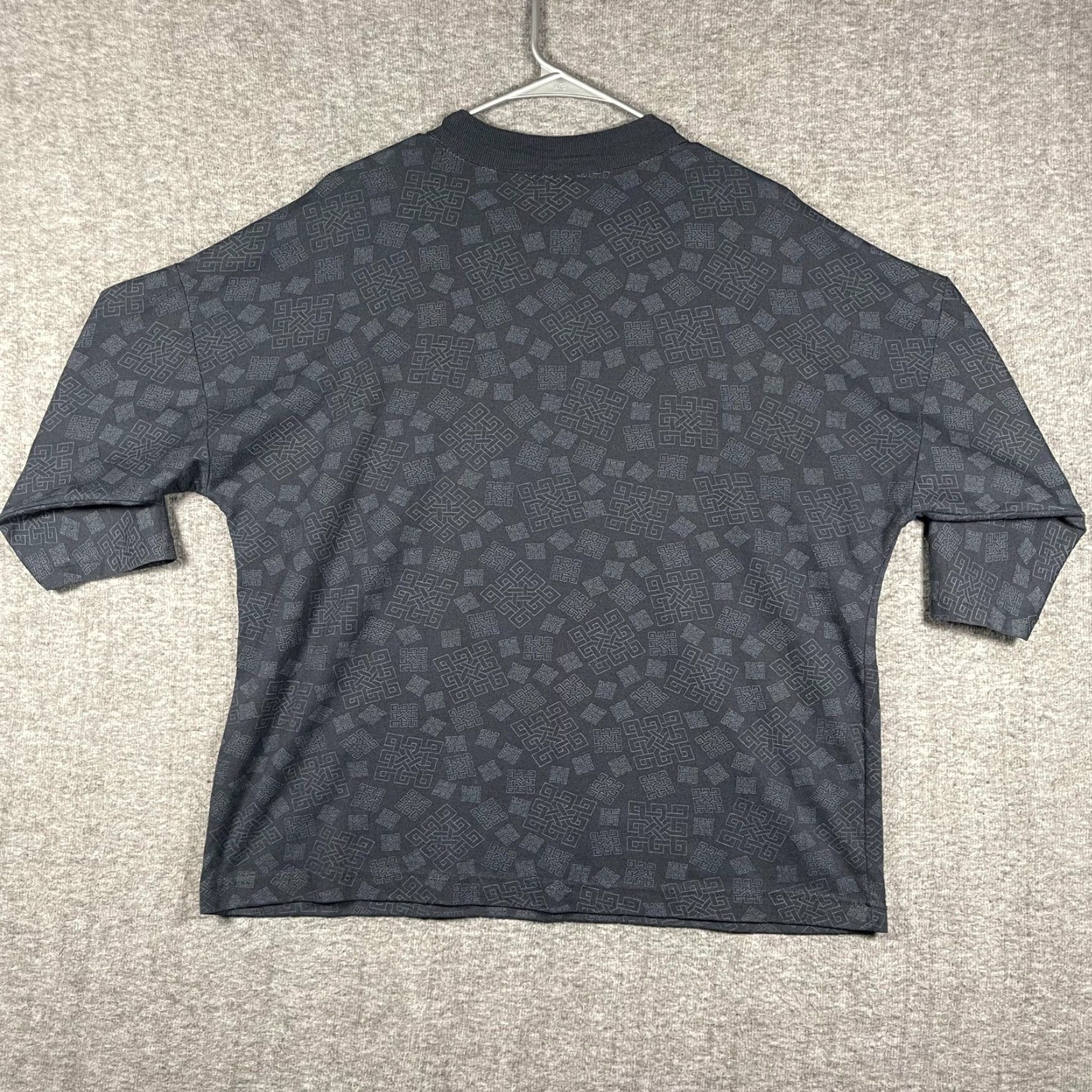 Vintage VINTAGE Carlton Fashions Shirt Mens XL Gray Geometric 3/4 Sleeve Tee Made USA Size US XL / EU 56 / 4 - 4 Thumbnail
