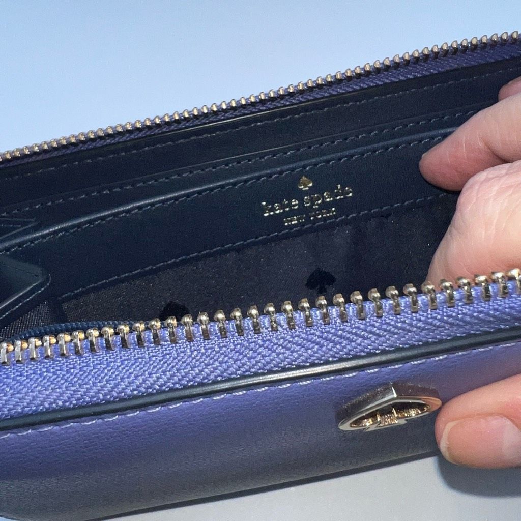Kate Spade Kate Spade Large Adel Tote Bag and Long Wallet Set in Nightcap Purple Ombré Size ONE SIZE - 9 Thumbnail