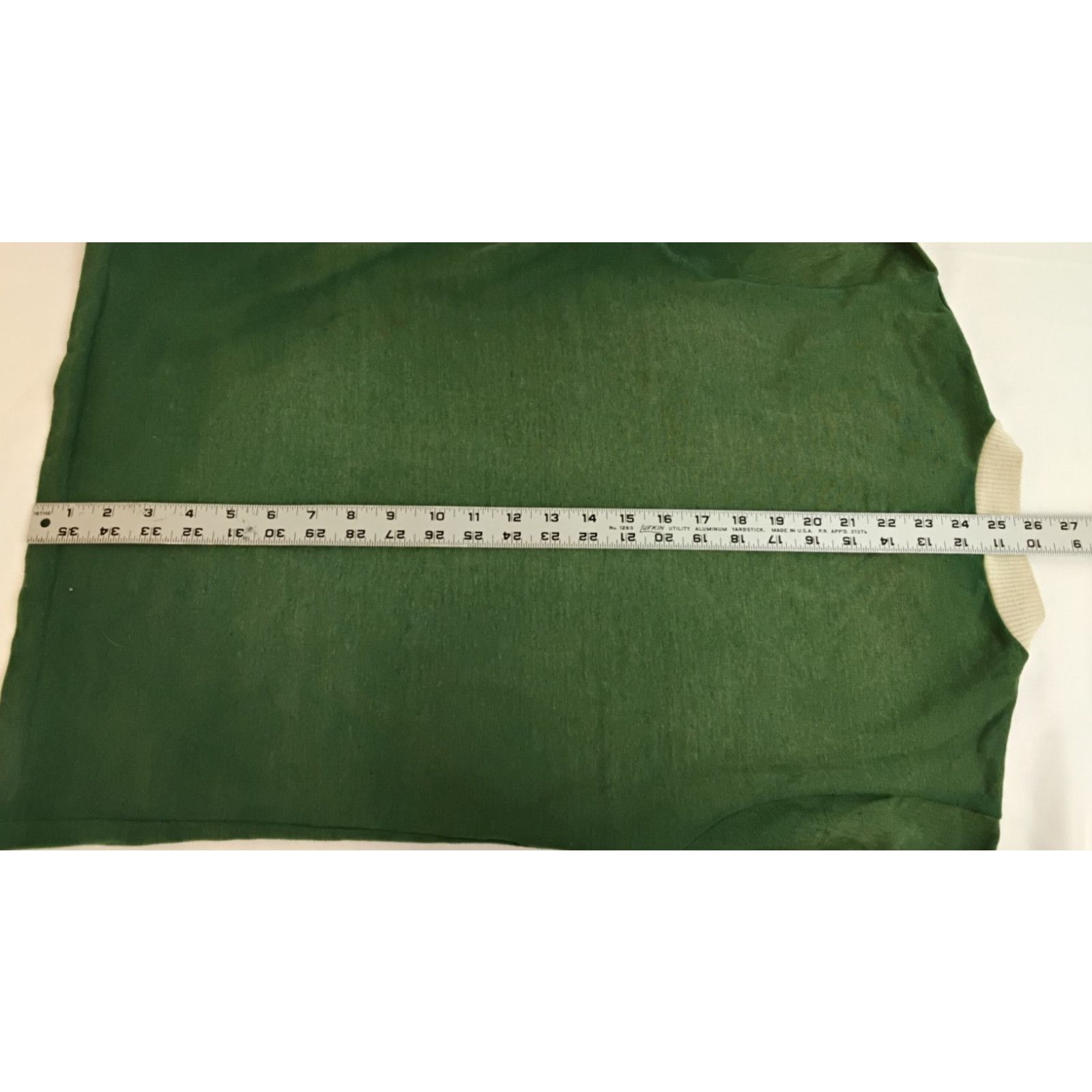 Handmade One Pocket Cotton T-Shirt Men's S Green VTG 1950s Small Hole Size US S / EU 44-46 / 1 - 11 Thumbnail