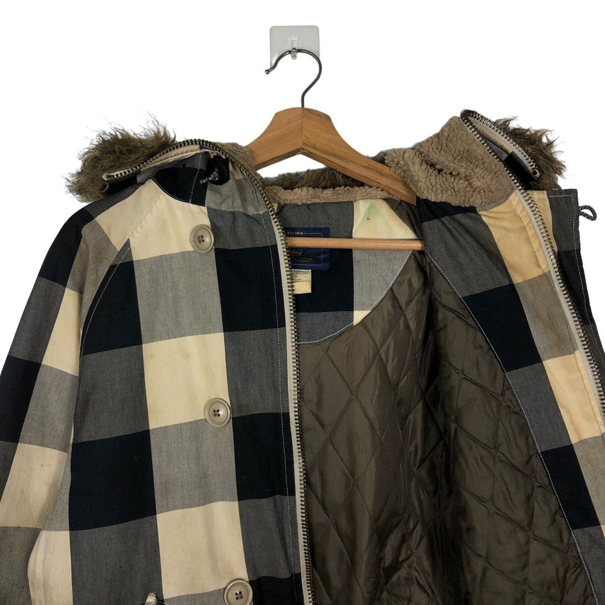 Woolrich Woolen Mills 🔥90’s Bomber Jacket Tartan Design Woolrich Mink Fur Hoodie Size US M / EU 48-50 / 2 - 10 Thumbnail