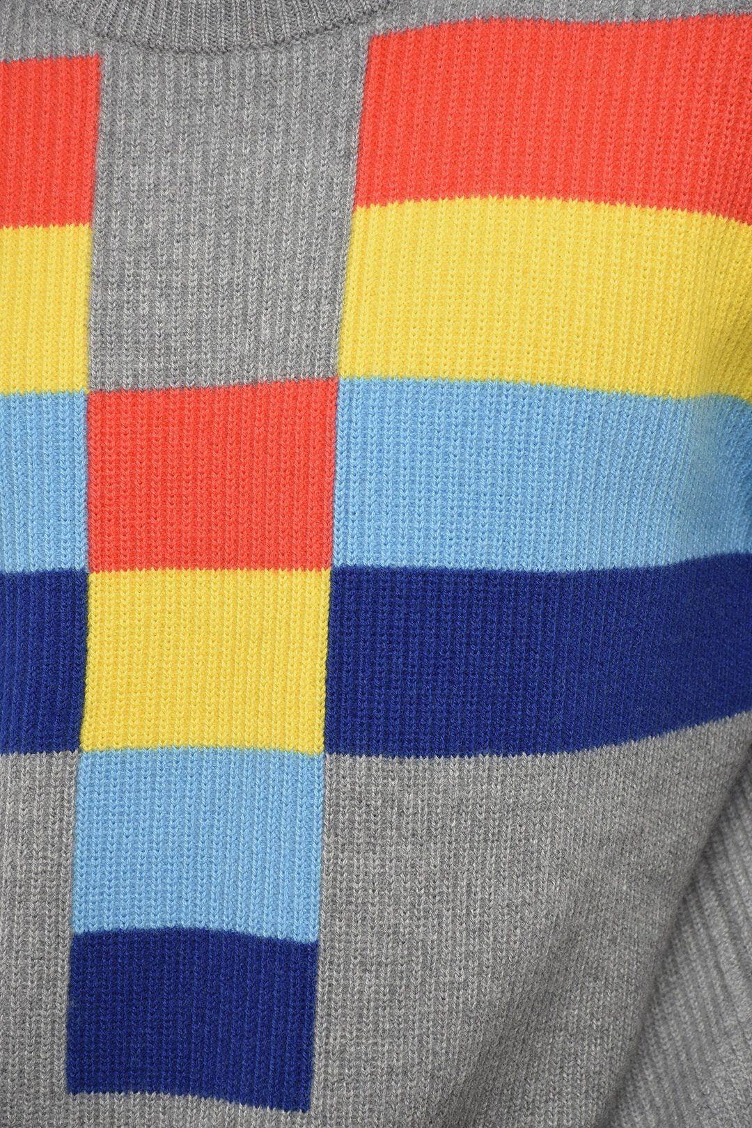 Loewe og1mm0426 Colorblock Wool Crewneck Sweater in Grey Size US S / EU 44-46 / 1 - 3 Thumbnail