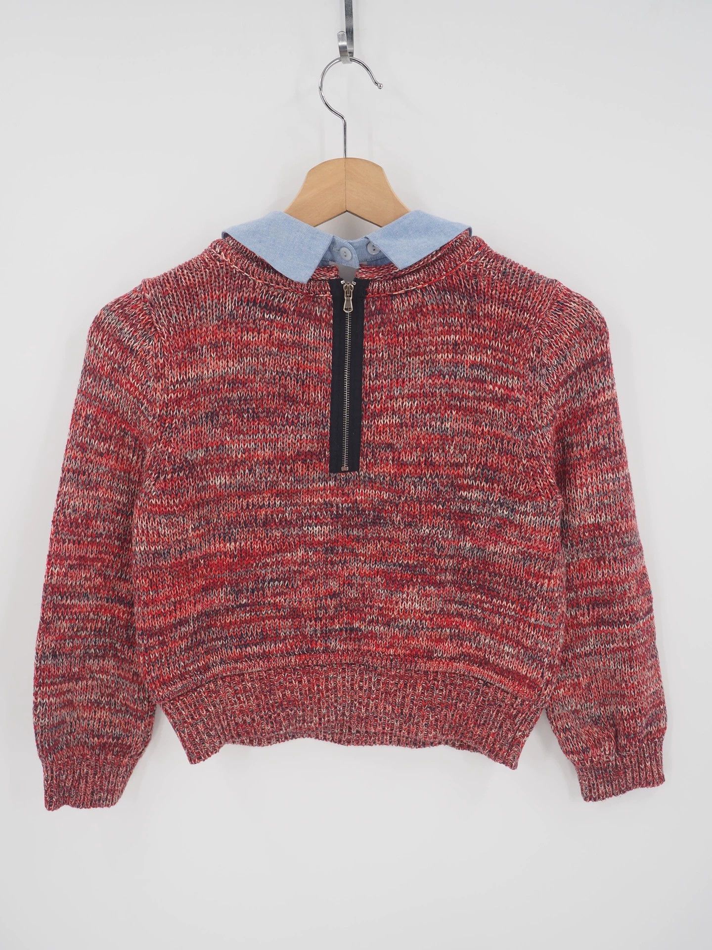 Carven CARVEN Red Cropped Sweater, Size S Size S / US 4 / IT 40 - 2 Thumbnail