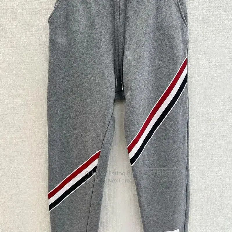 Other Thom Browne Gray Cotton Striped Casual Pants . Size US 26 / EU 42 - 1 Thumbnail