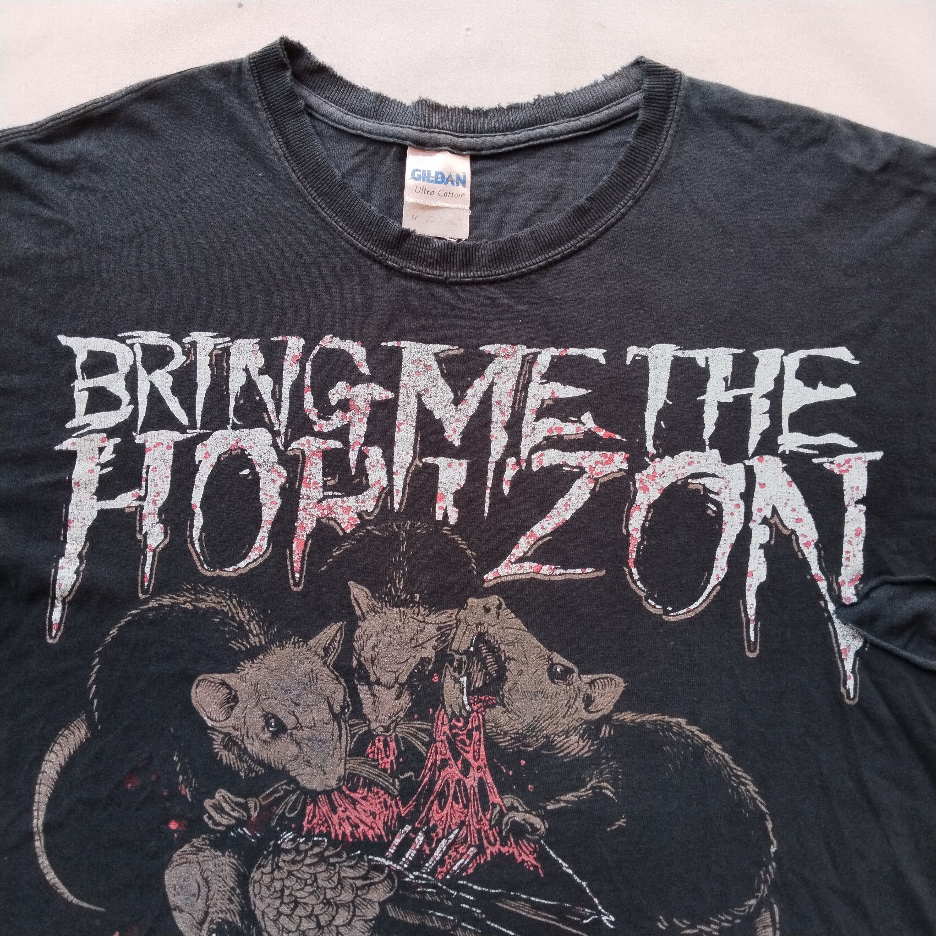 Band Tees × Vintage BRING ME THE HORIZON RATS WAR Vintage Tee Size US M / EU 48-50 / 2 - 2 Thumbnail