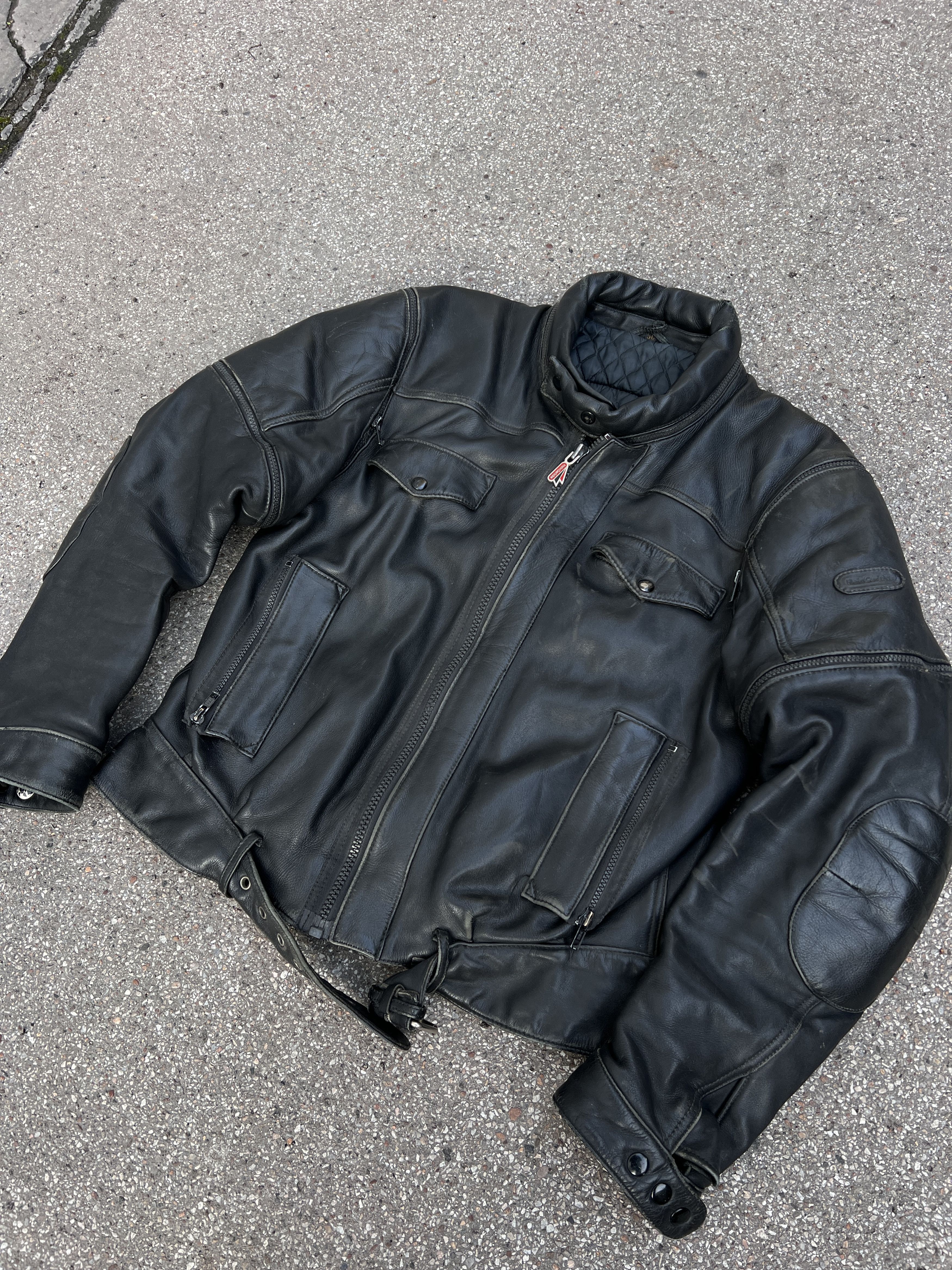If Six Was Nine Rare Asymmetric rick owens type leather bomber racing jacket Size US M / EU 48-50 / 2 - 3 Thumbnail