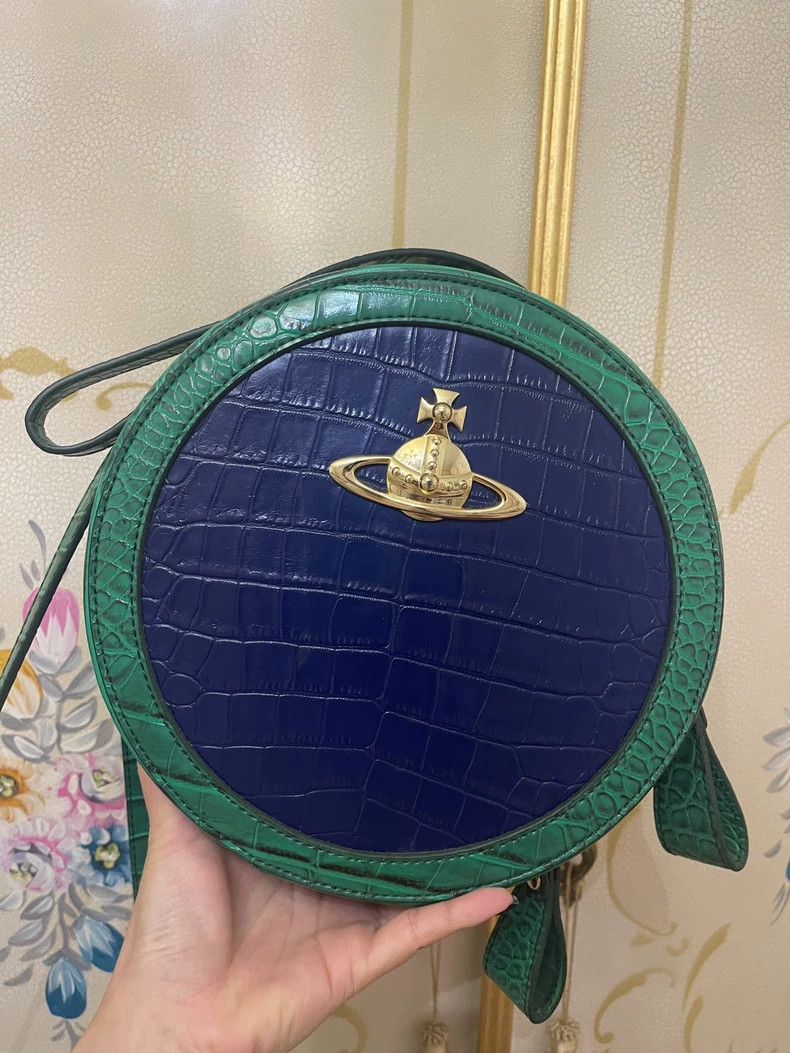 Vivienne Westwood Vivienne Westwood size os Saturn blue-green striped crocodi Size ONE SIZE - 2 Thumbnail