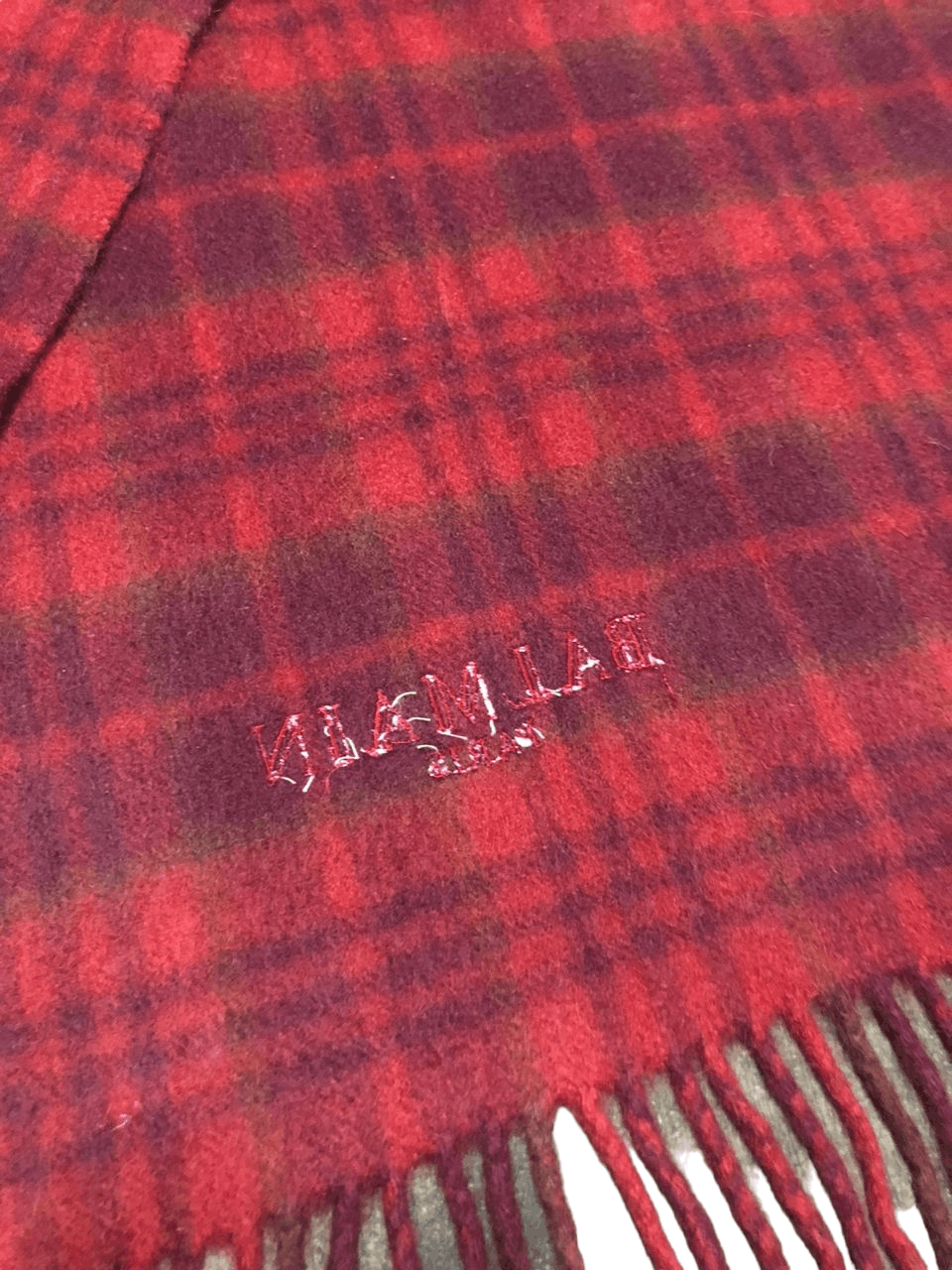 Balmain Balmain Paris Red Tartan Scarf Muffler Neckwear Size ONE SIZE - 6 Thumbnail