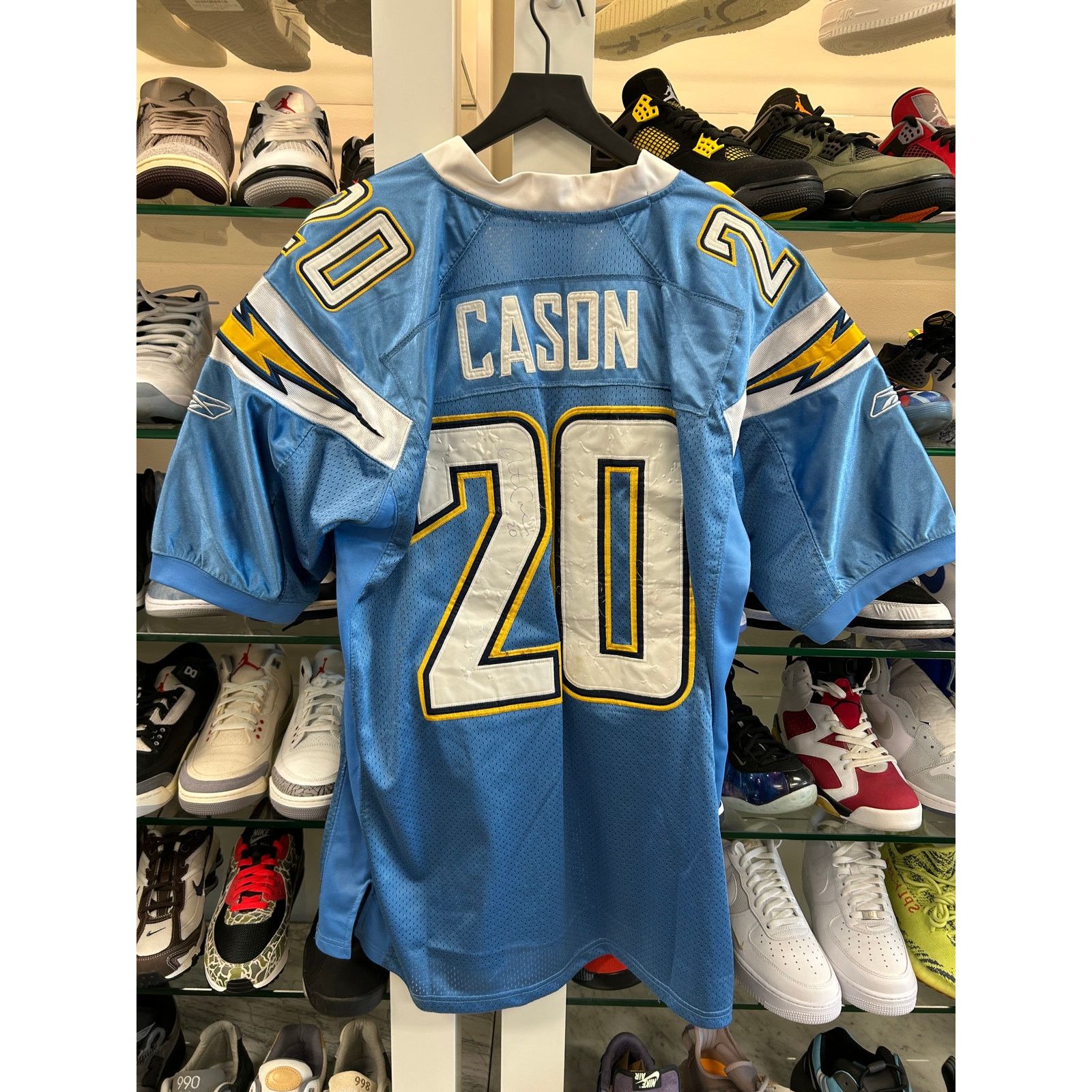 Reebok Antoine Cason #20 San Diego Chargers powder blue jersey 2XL Size US XXL / EU 58 / 5 - 3 Thumbnail