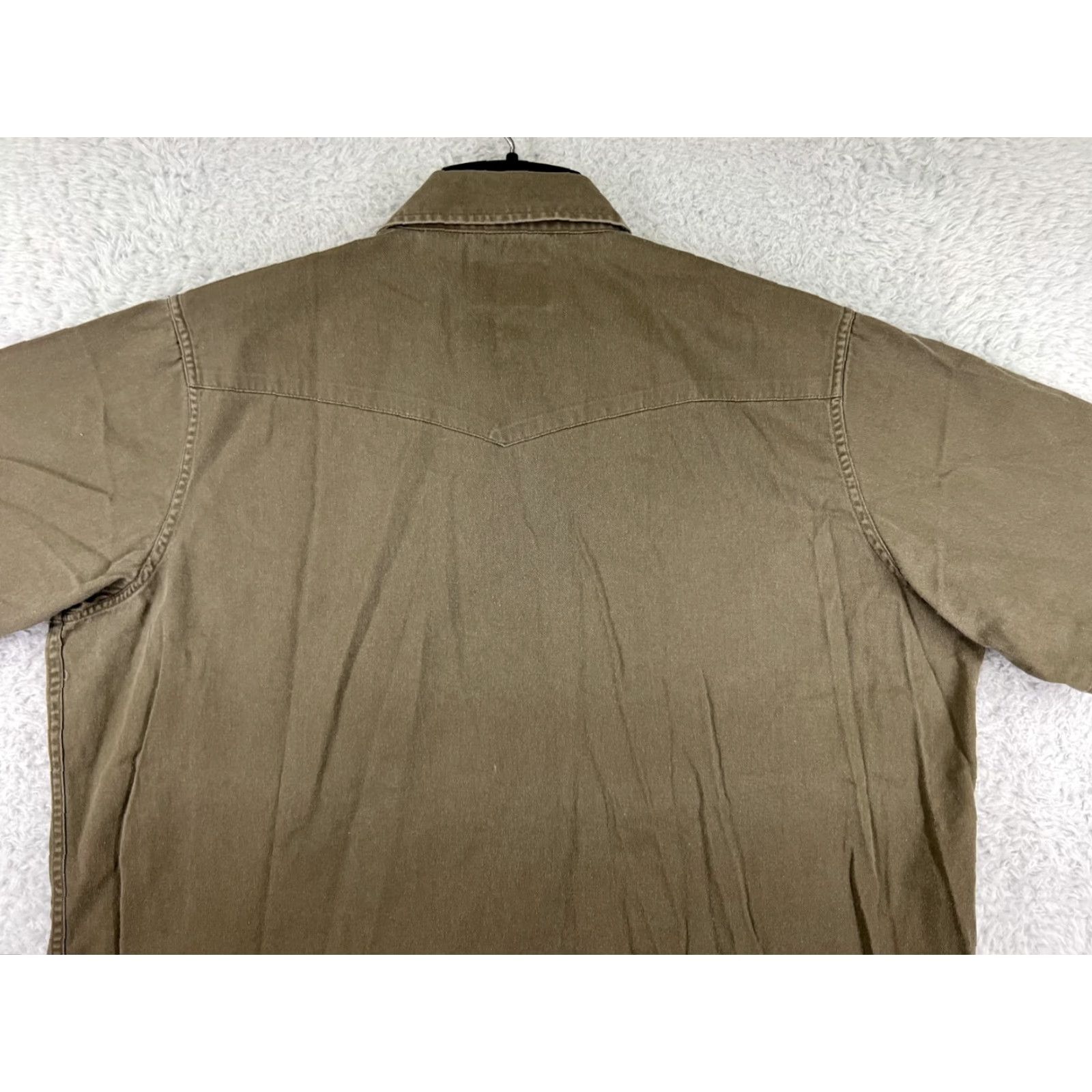 Vintage Gibson Shirt Mens Button-Up Twill Green 100% Cotton Casual, Workwear, Travel Short Sleeve Pockets Button-Down XL Size US XL / EU 56 / 4 - 6 Thumbnail