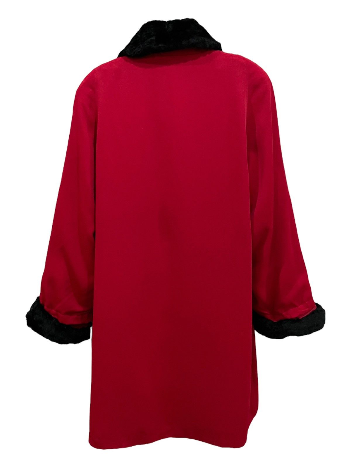 Beauty Beast × Japanese Brand La Valliere Red Fur Collar Button Coat Jacket Size M / US 6-8 / IT 42-44 - 2 Thumbnail