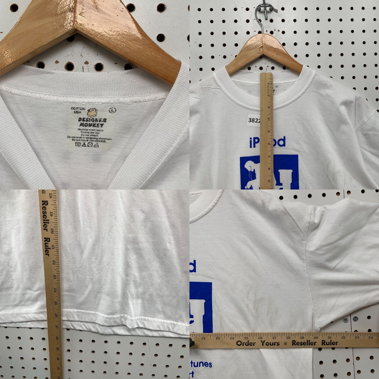 Apple I Poopd Apple Funny Parody Shirt Mens Large White Short Sleeve 20x27 Size US L / EU 52-54 / 3 - 8 Thumbnail