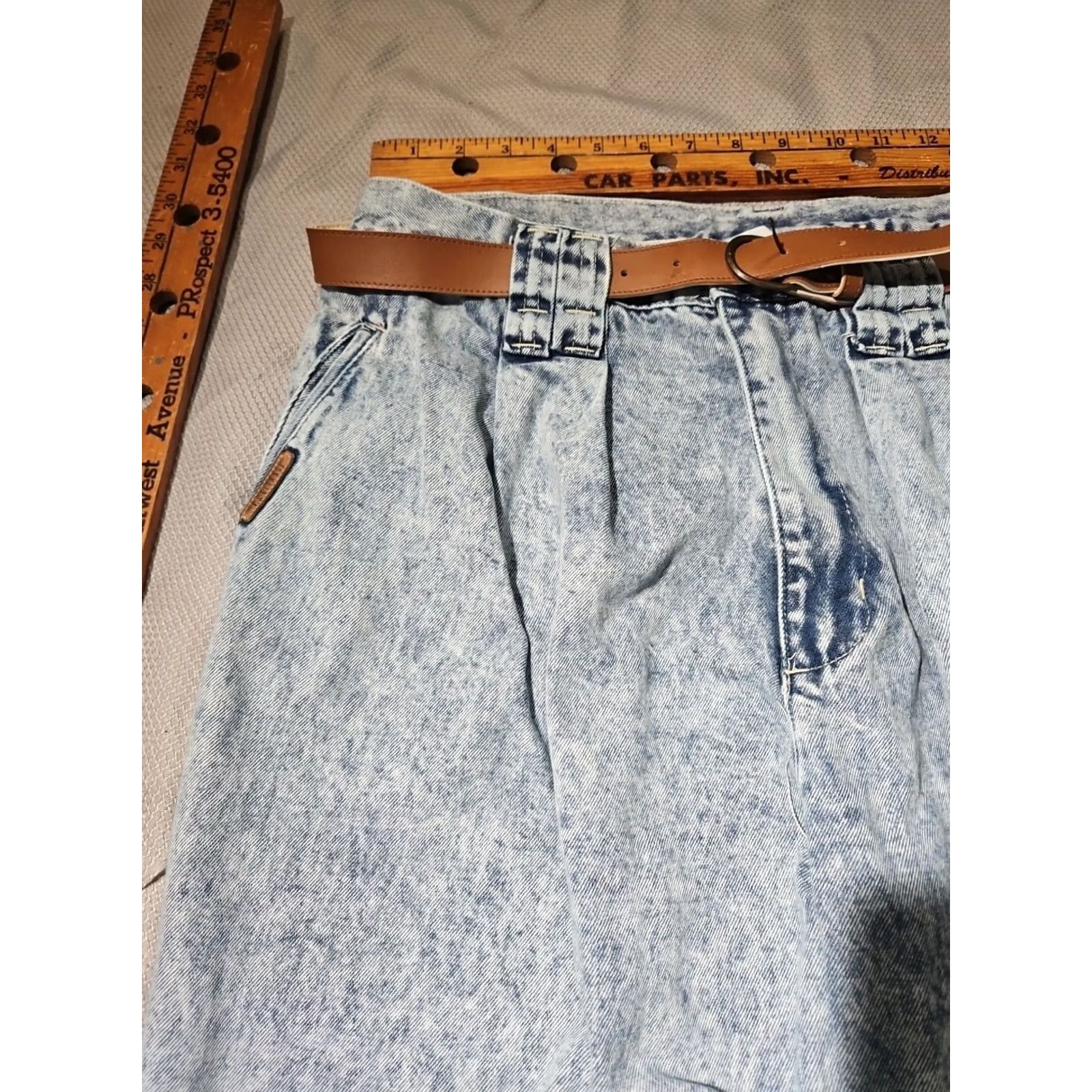 Vintage VINTAGE PS Gitano Jeans Womens Sz 18 Short Blue Acid Wash High Rise Taper Bareback Ladies Jeans 80s 90s Retro Hip Hop Logo City Size 40" / US 18 - 4 Thumbnail