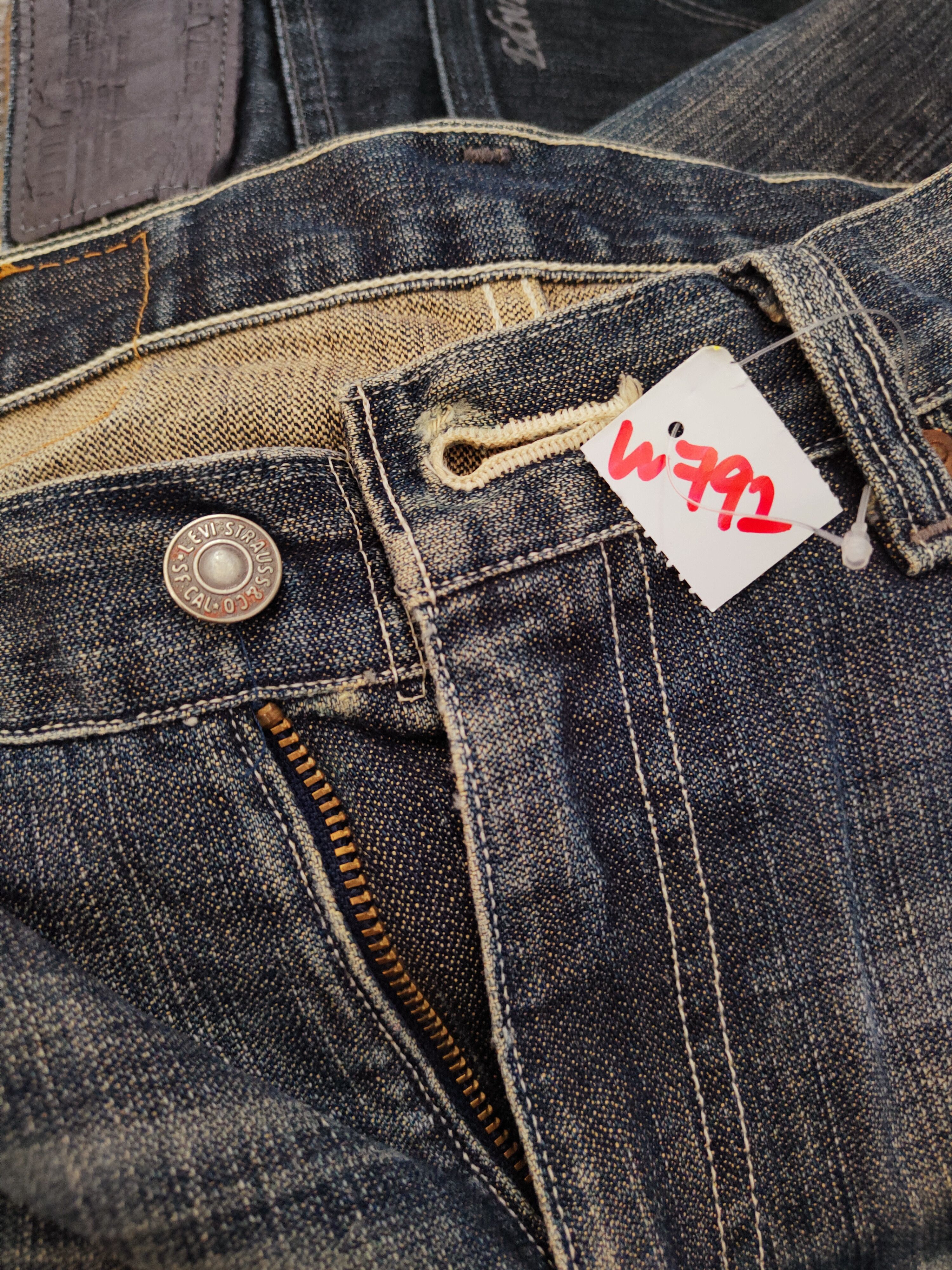 Japanese Brand Levi's Dark Blue Faded Distressed Ripped Jeans #W792 Size US 30 / EU 46 - 18 Thumbnail