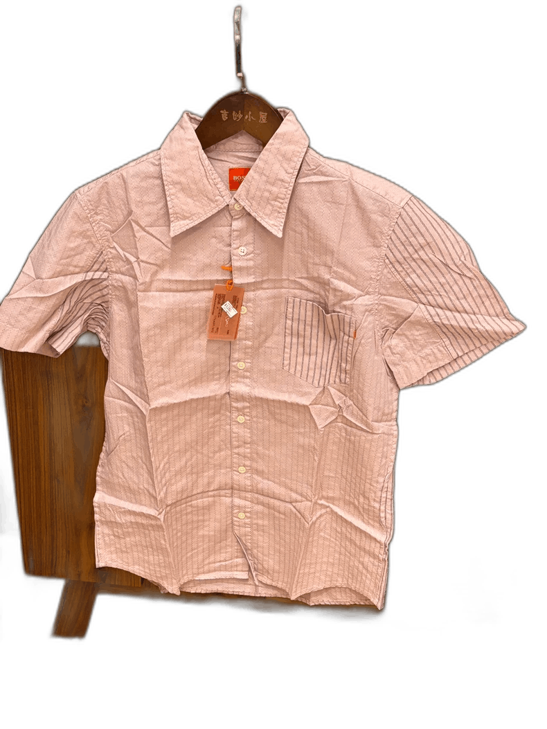 Emporio Armani Boss Short Sleeve Pink Shirt Size US M / EU 48-50 / 2 - 1 Thumbnail