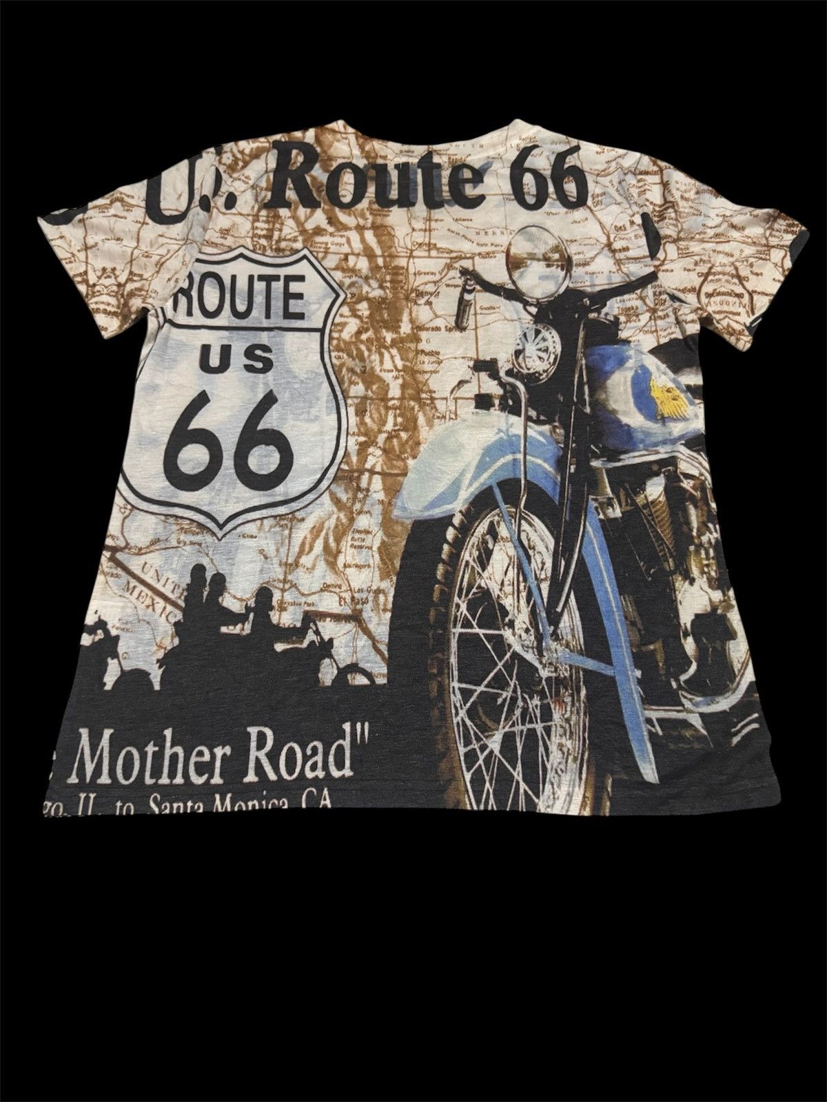 Just Cavalli × Roberto Cavalli OVP Just Cavalli U.S Route 66 Bike Mother Road Shirt Size US M / EU 48-50 / 2 - 2 Thumbnail