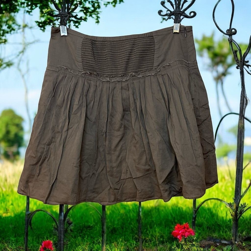Banana Republic Banana Republic Drop Low Waist Cotton Pleated Mini Skirt 2 Size 26" / US 2 / IT 38 - 1 Thumbnail