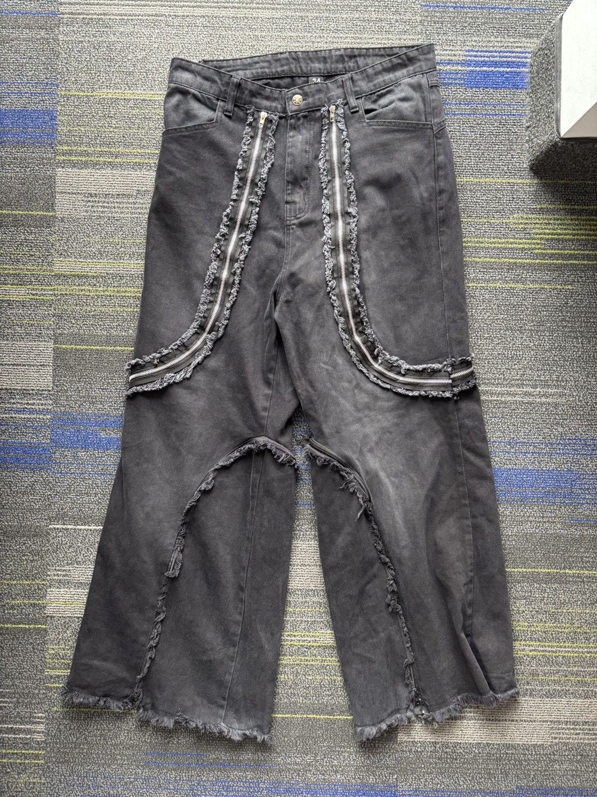 Other Zippered distressed denim Size US 34 / EU 50 - 1 Thumbnail